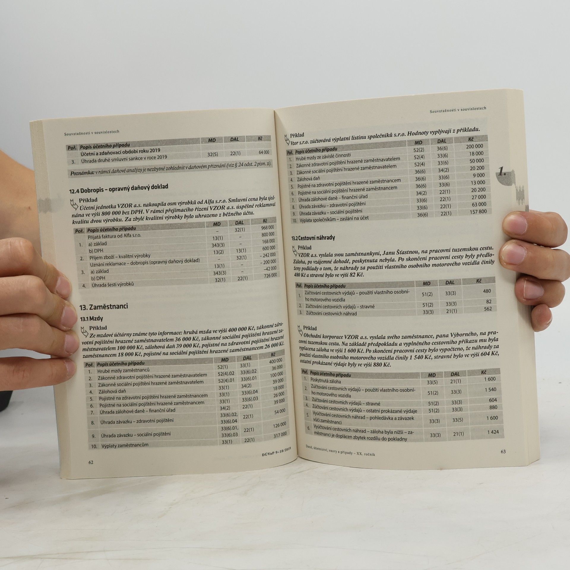 Various authors Daně, účetnictví. Vzory a případy 9-10/2019