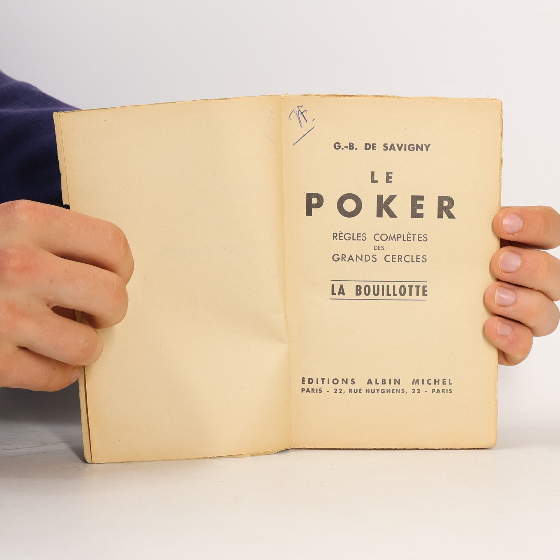 G. B. de Savigny Le poker