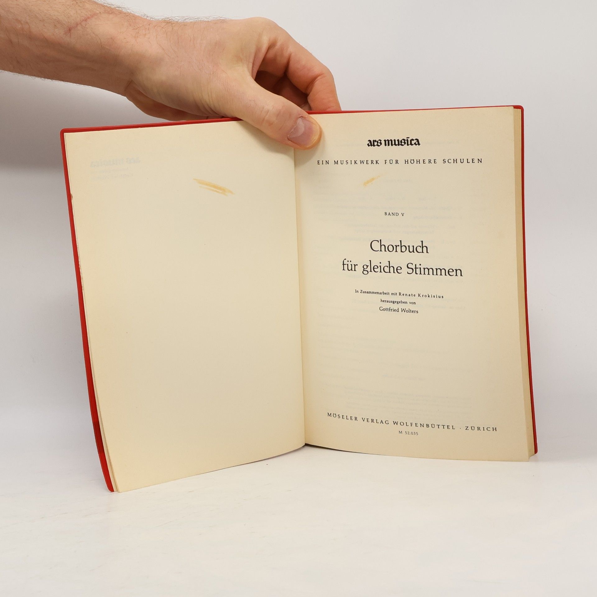 Gottfried Wolters Ars Musica V. Chorbuch für gleiche Stimmen