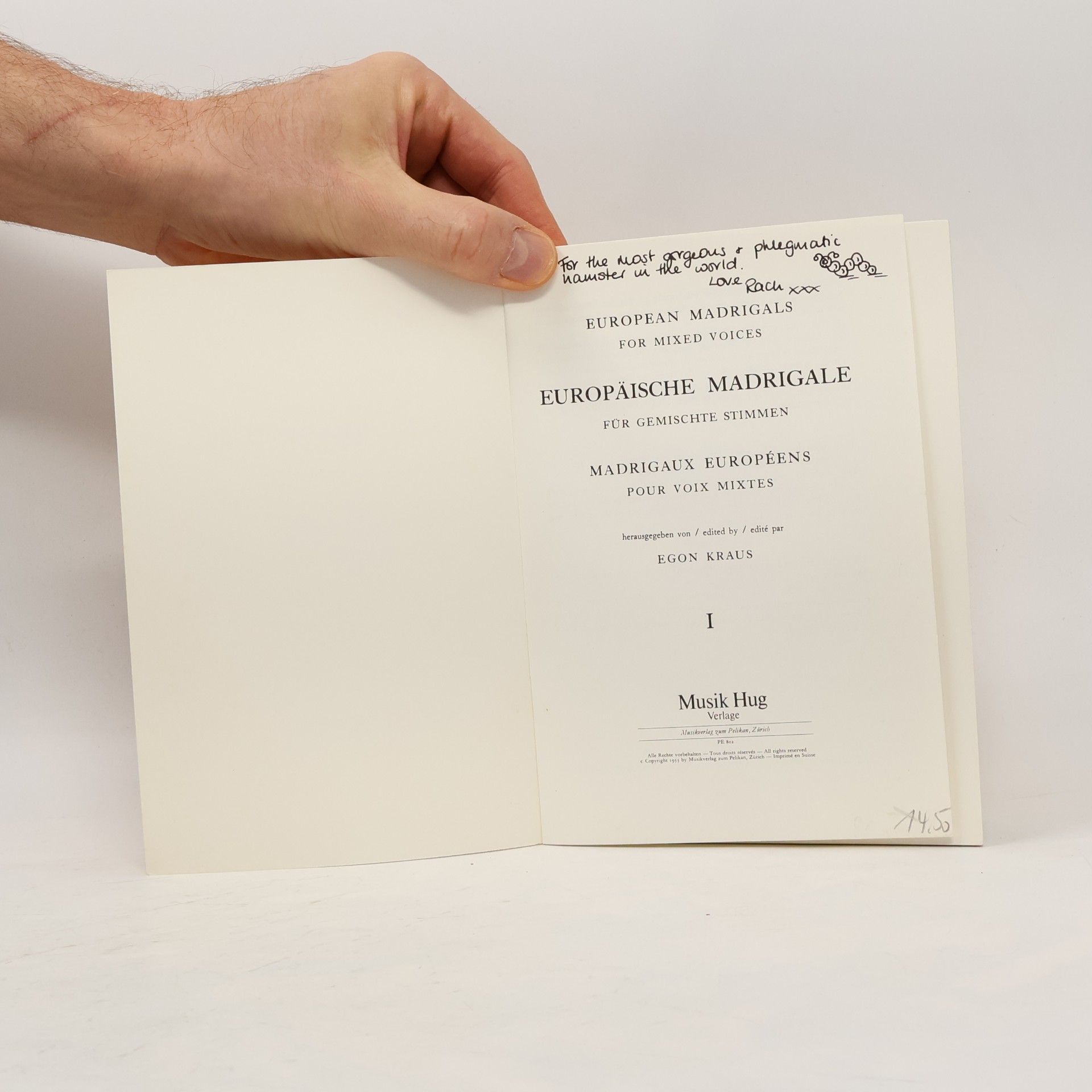 Autorenkollektiv European Madrigals. Europäische Madrigale. Madrigaux Européens I.