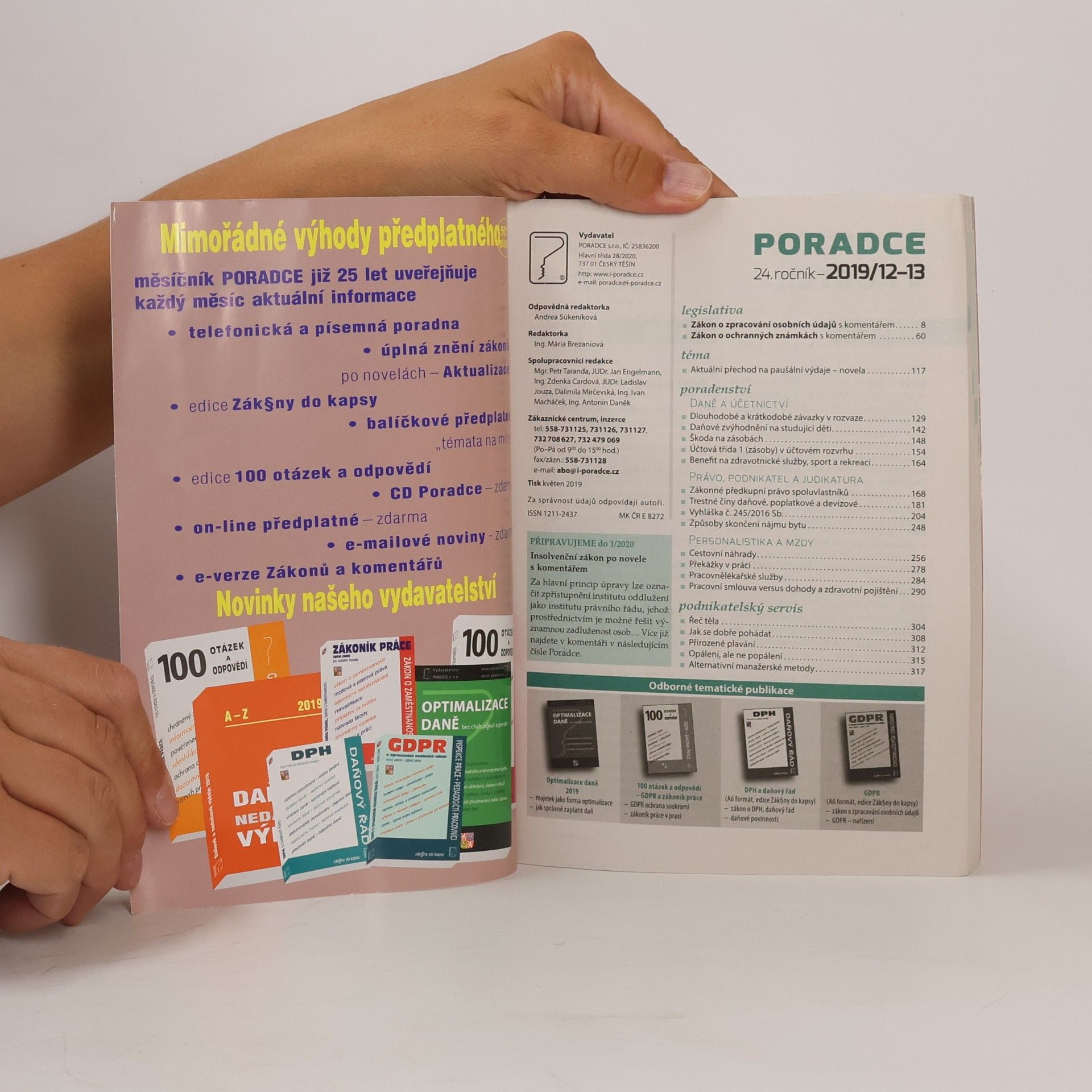 Kolektiv autorů Poradce 2019 12-13. Zpracování osobních údajů. Ochranné známky