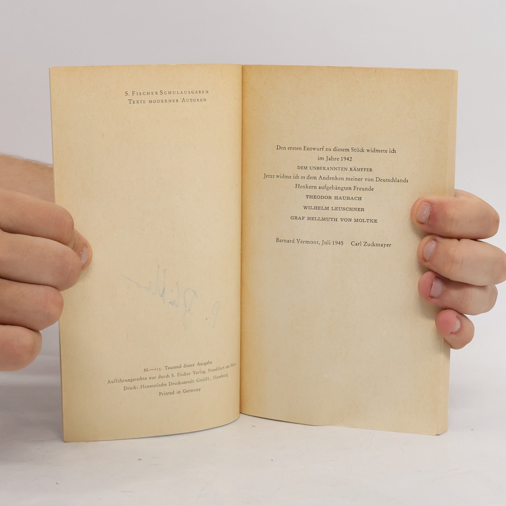 Carl Zuckmayer Des Teufels General