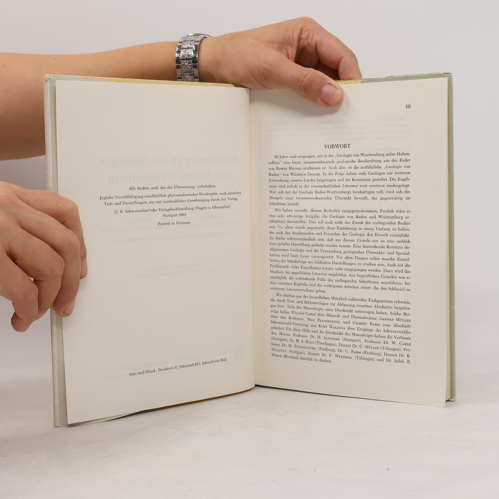 Otto Franz Geyer Einführung in die Geologie von Baden-Württemberg