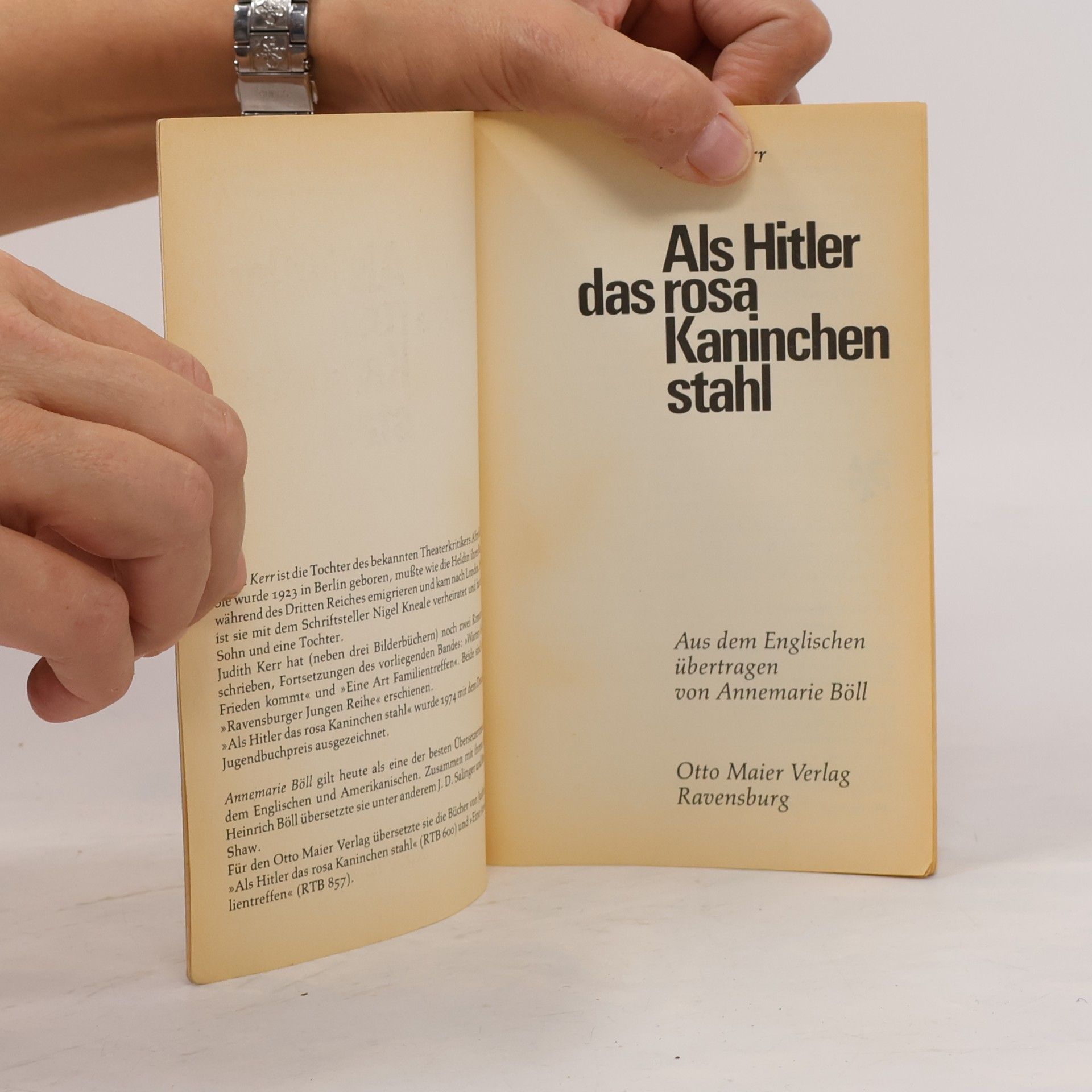 Judith Kerr Als Hitler das rosa Kaninchen stahl