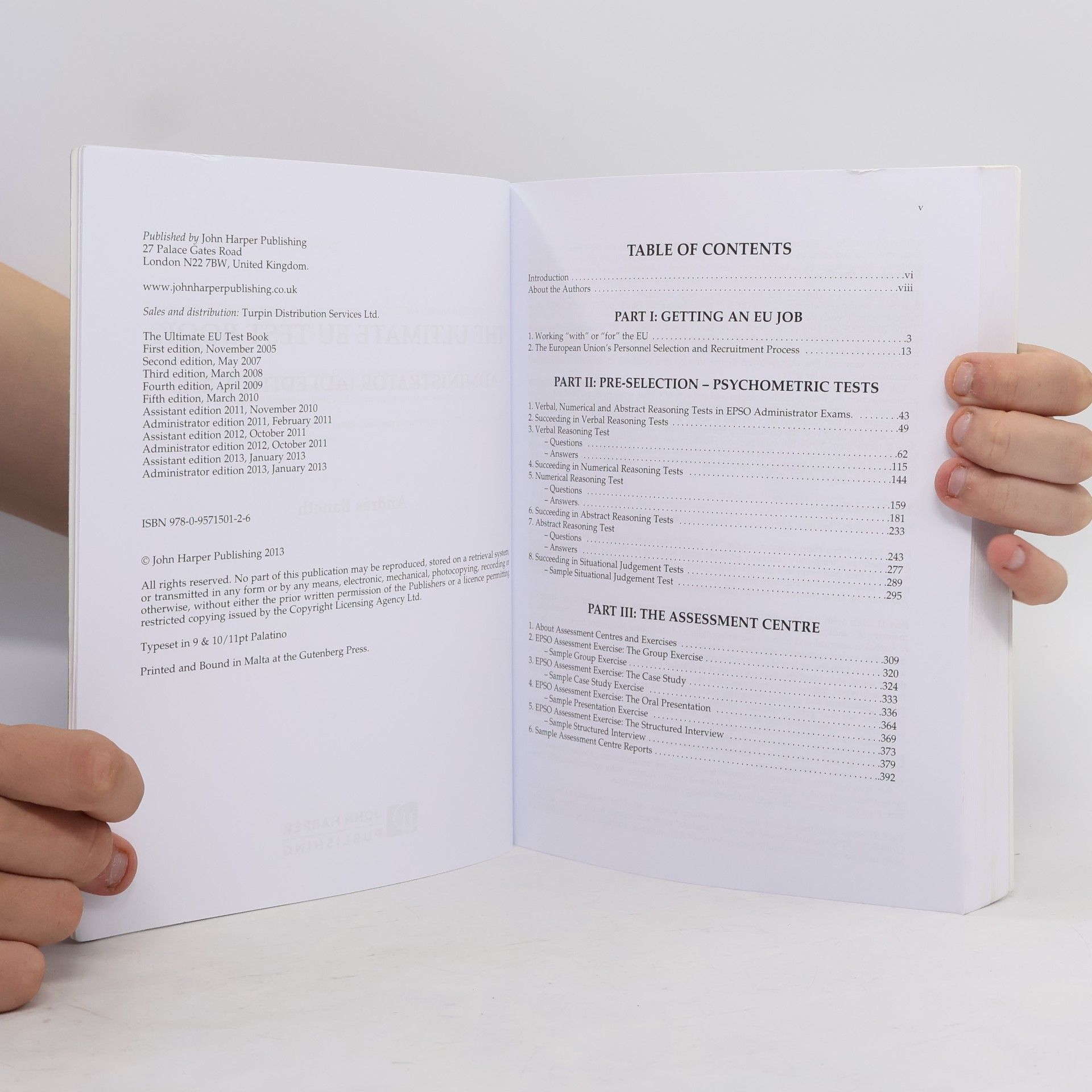 András Baneth The ultimate EU test book : administrator (AD) edition 2013