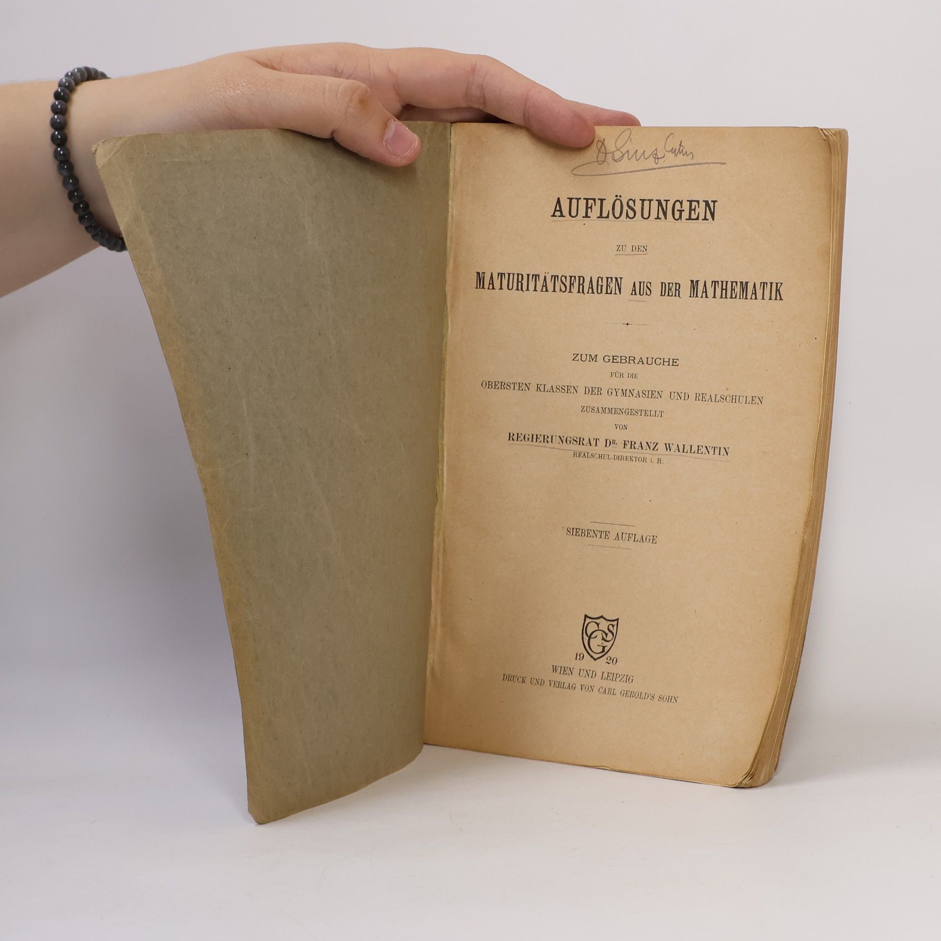 Franz Wallentin Auflösungen zu den Maturitätsfragen aus der Mathematik