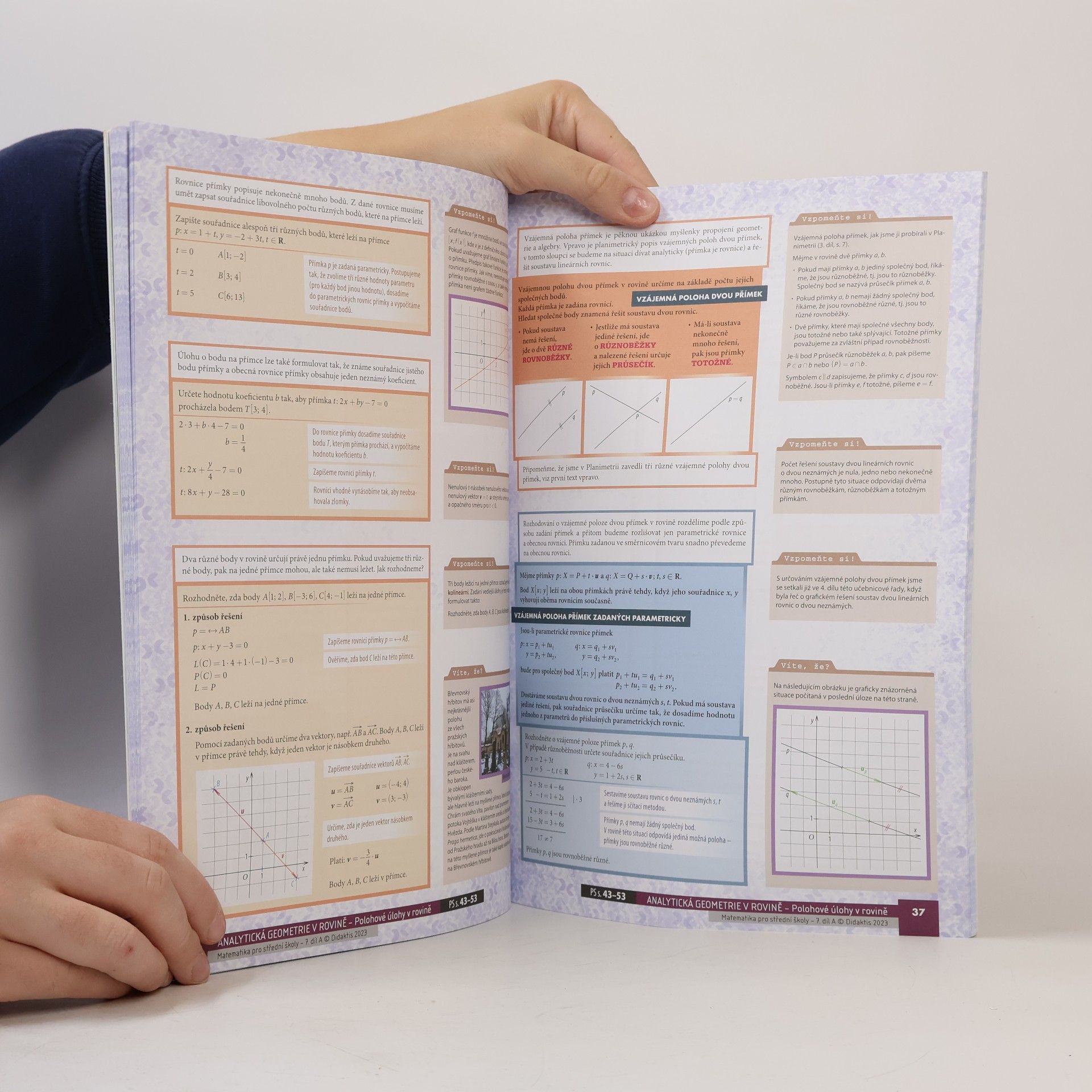 Jan Vondra Matematika pro střední školy. 7. díl A, Analytická geometrie v rovině