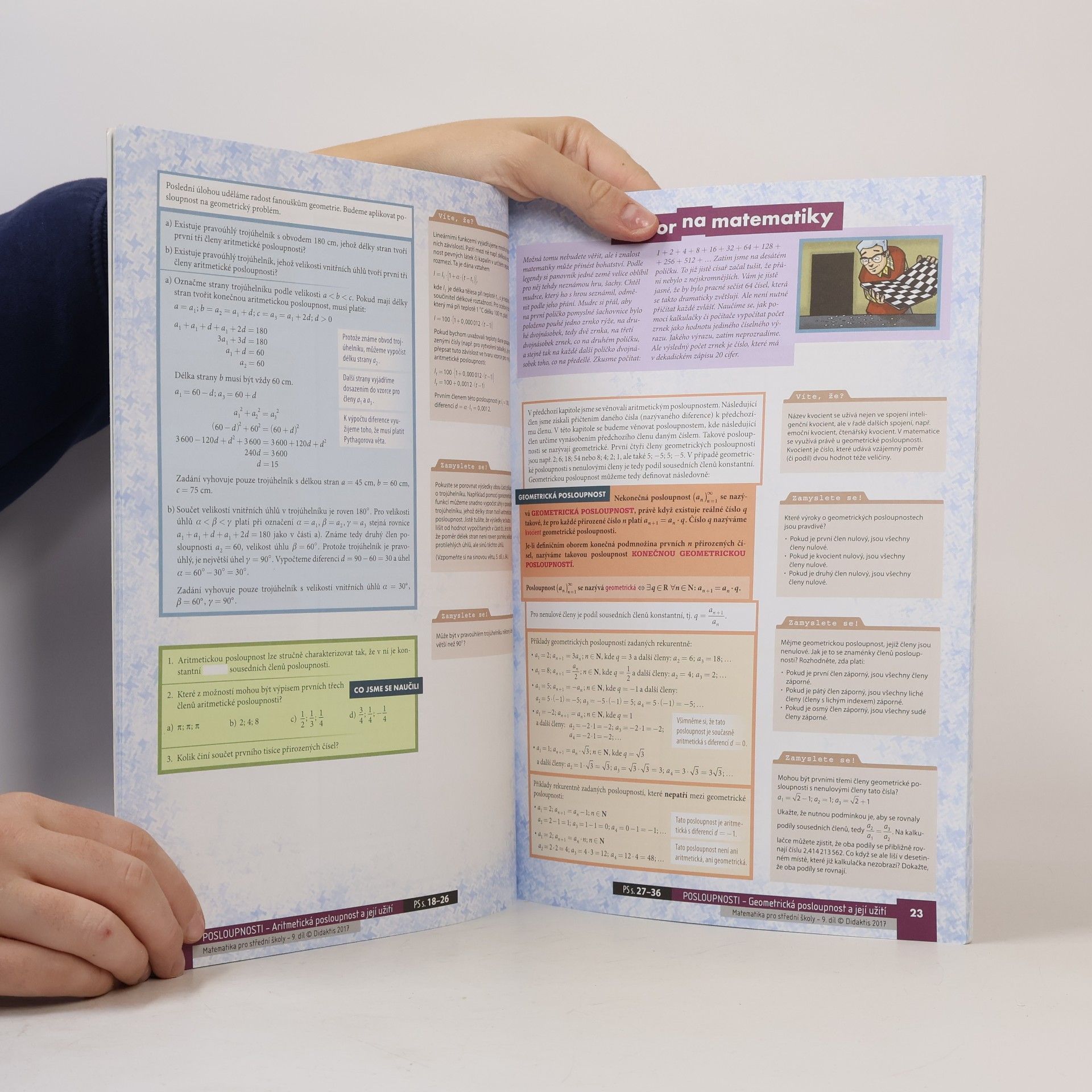 Petr Kozák Matematika pro střední školy. 9. díl, Posloupnosti, řady, finanční matematika