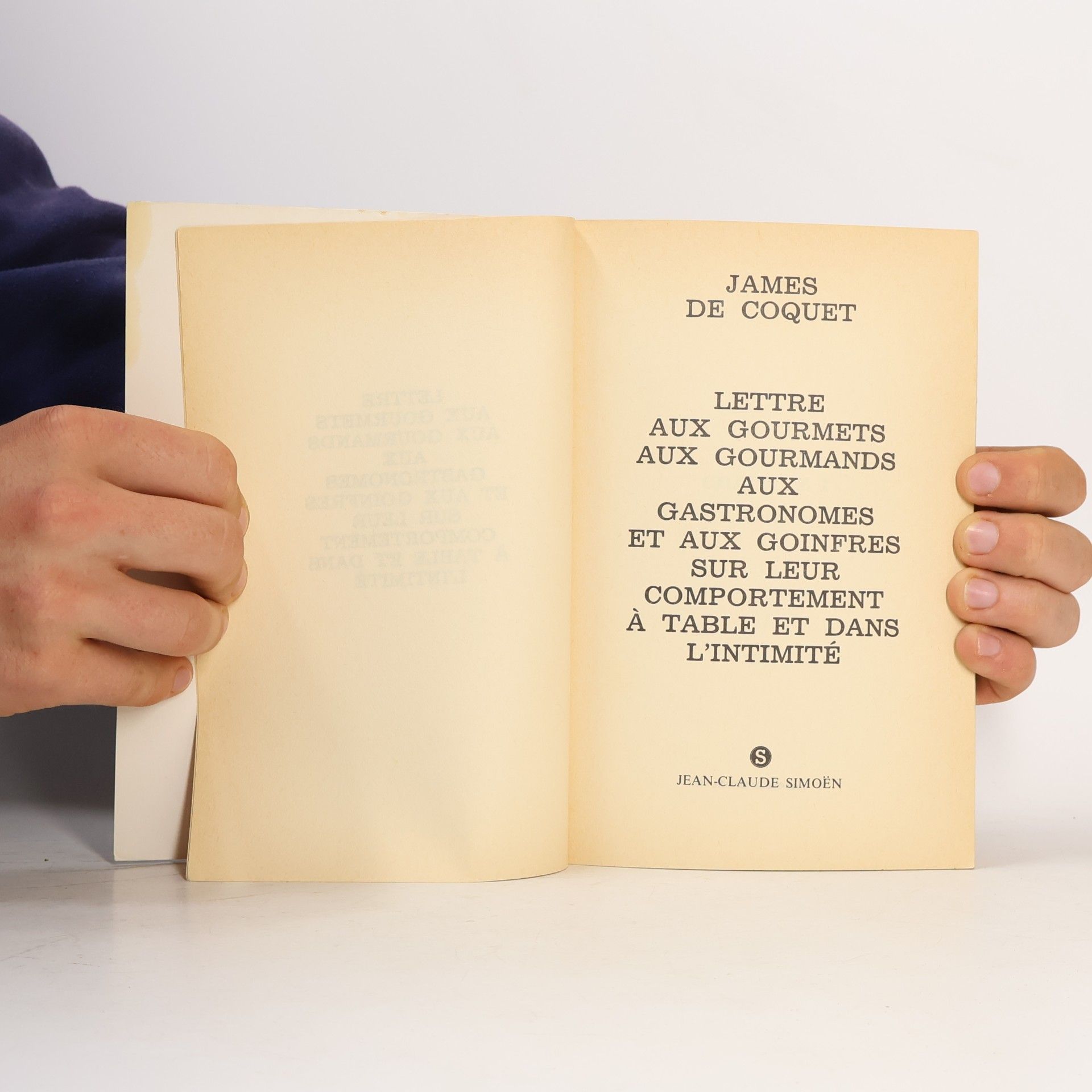 James de Coquet Lettre aux gourmets