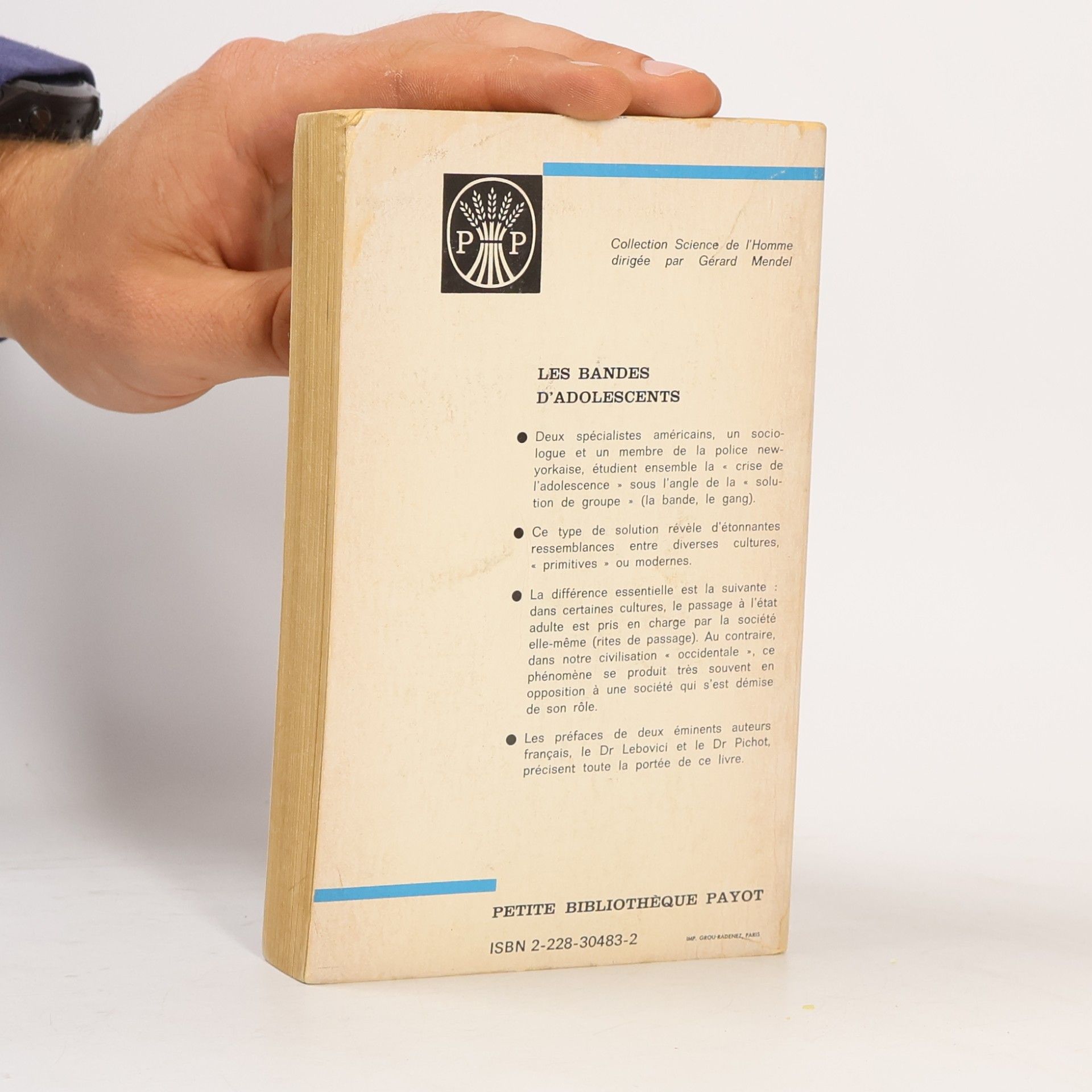 H. Bloch Petite Bibliothèque Payot - 48: Les bandes d'adolescents