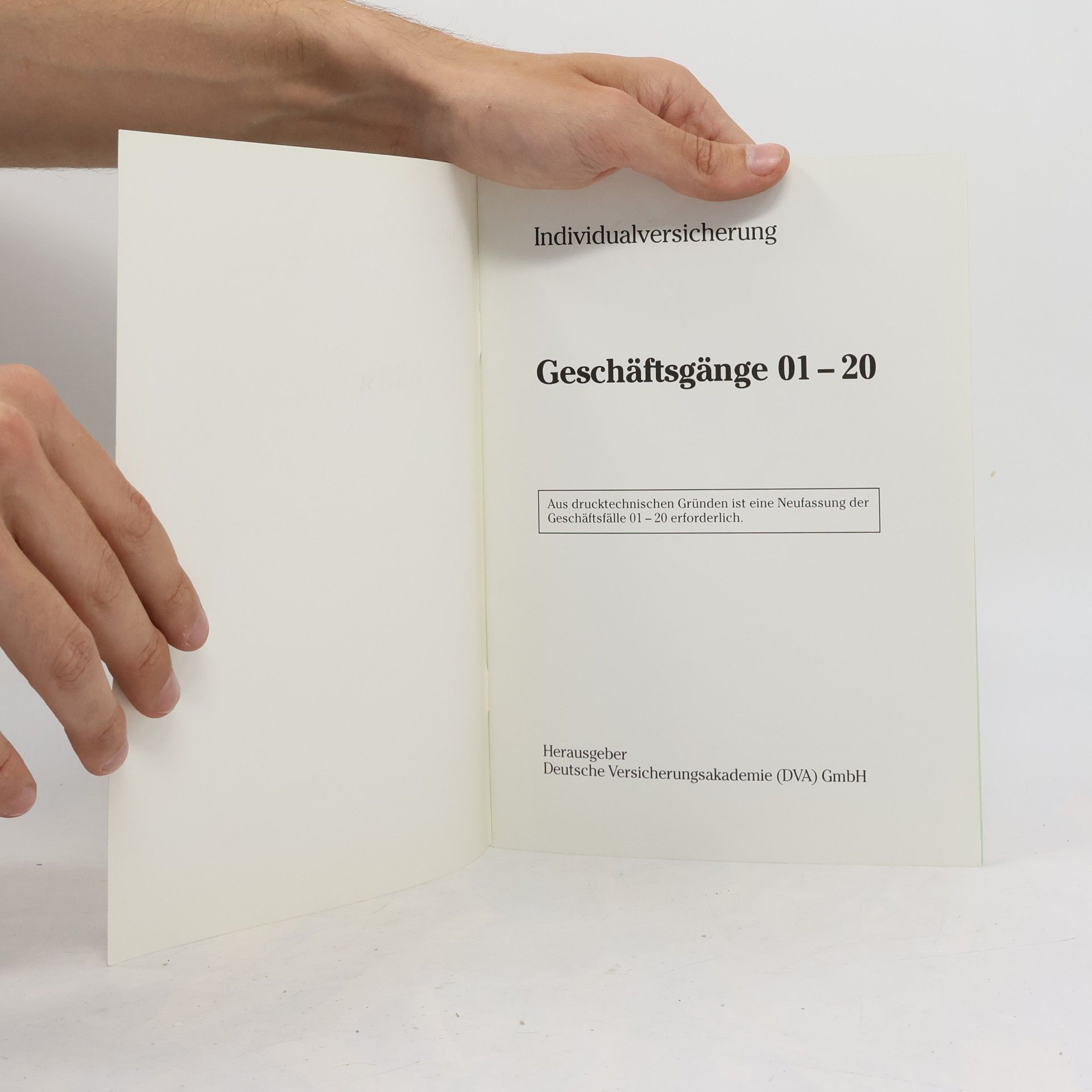Various authors Individualversicherung Geschäftsgänge 01-20