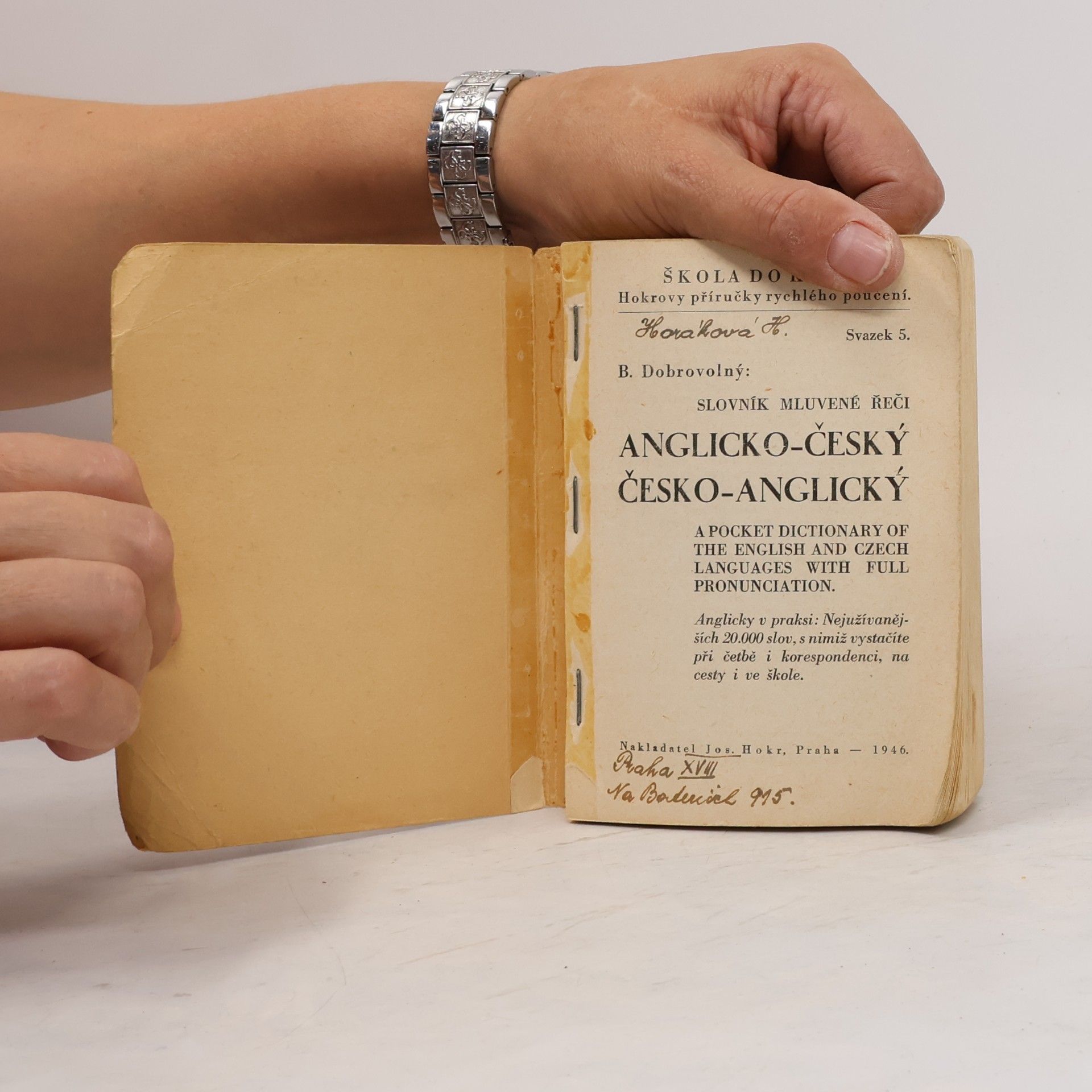 B. Dobrovolný 20.000 slov. Anglicko-český česko-anglický slovník mluvené řeči