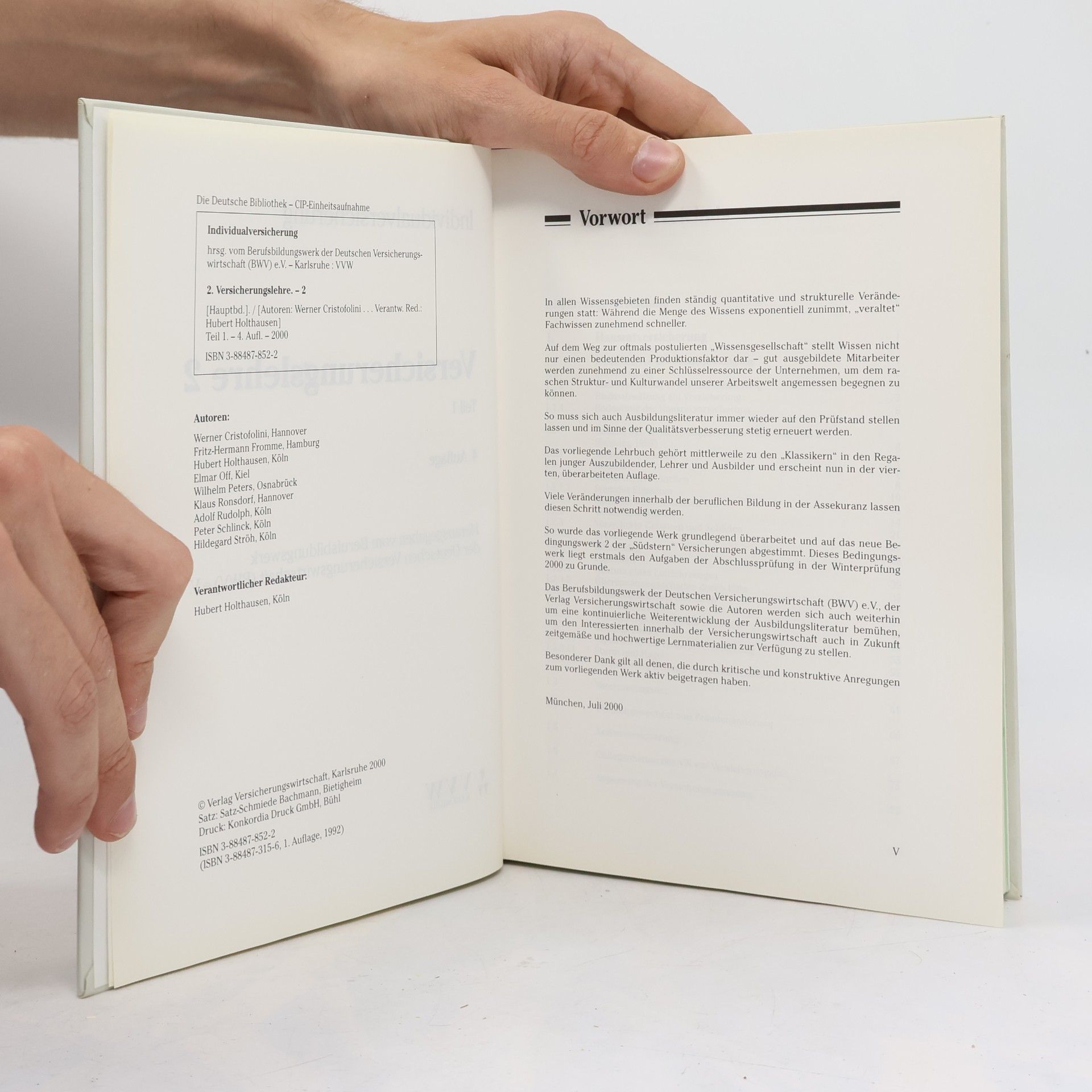Autores varios Individualversicherung: Versicherungslehre 2, Teil 1 + 2 - 4. Auflage