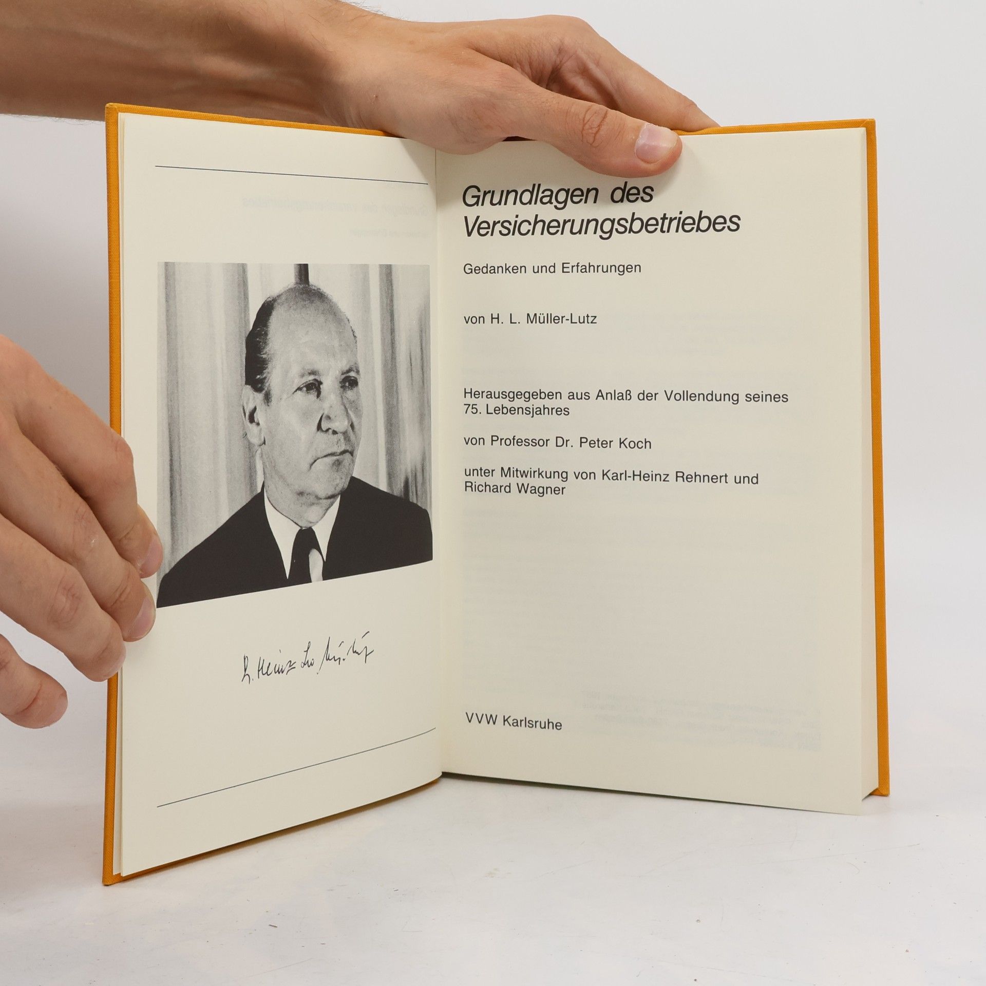 Heinz Leo Müller-Lutz Grundlagen des Versicherungsbetriebes