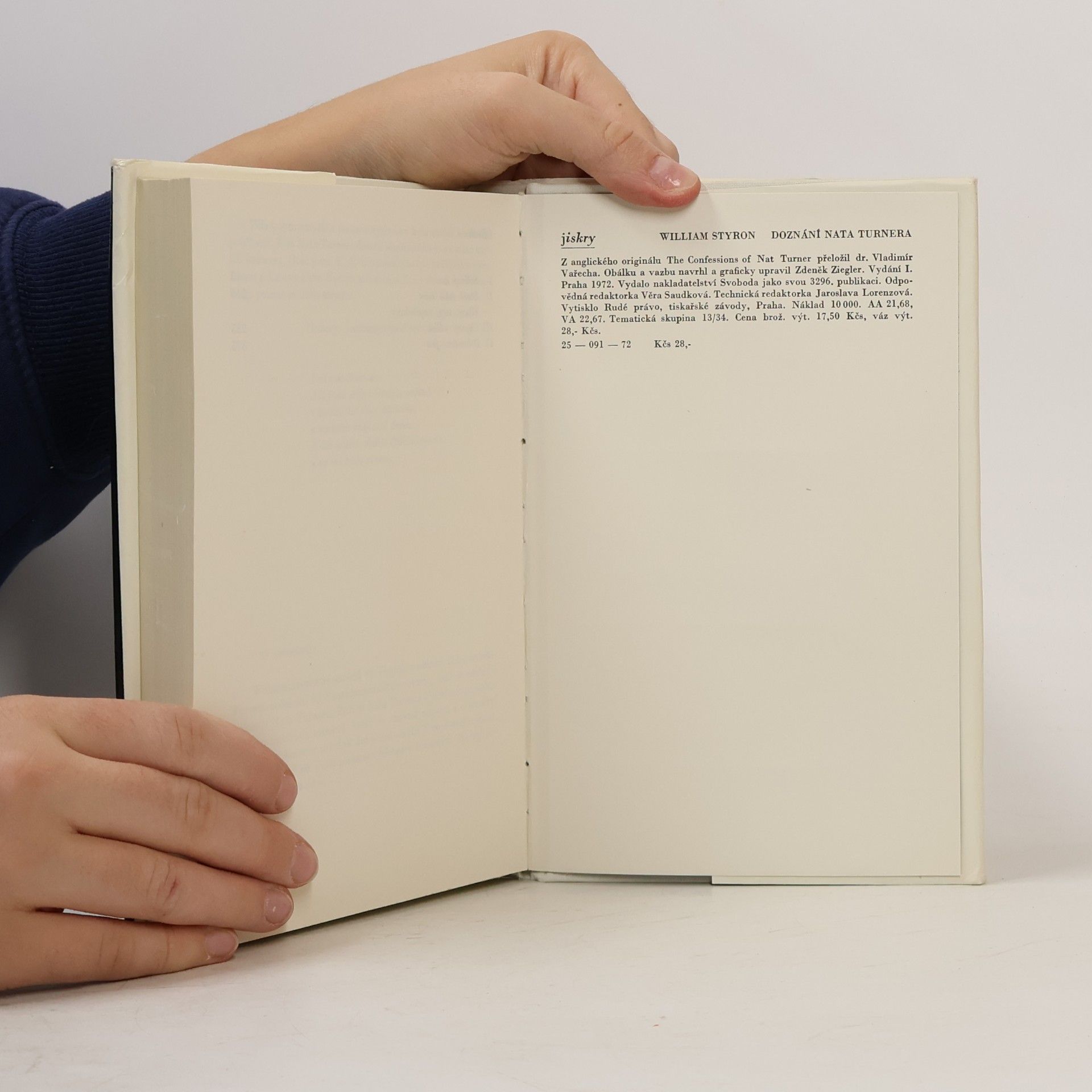William Styron Doznání Nata Turnera