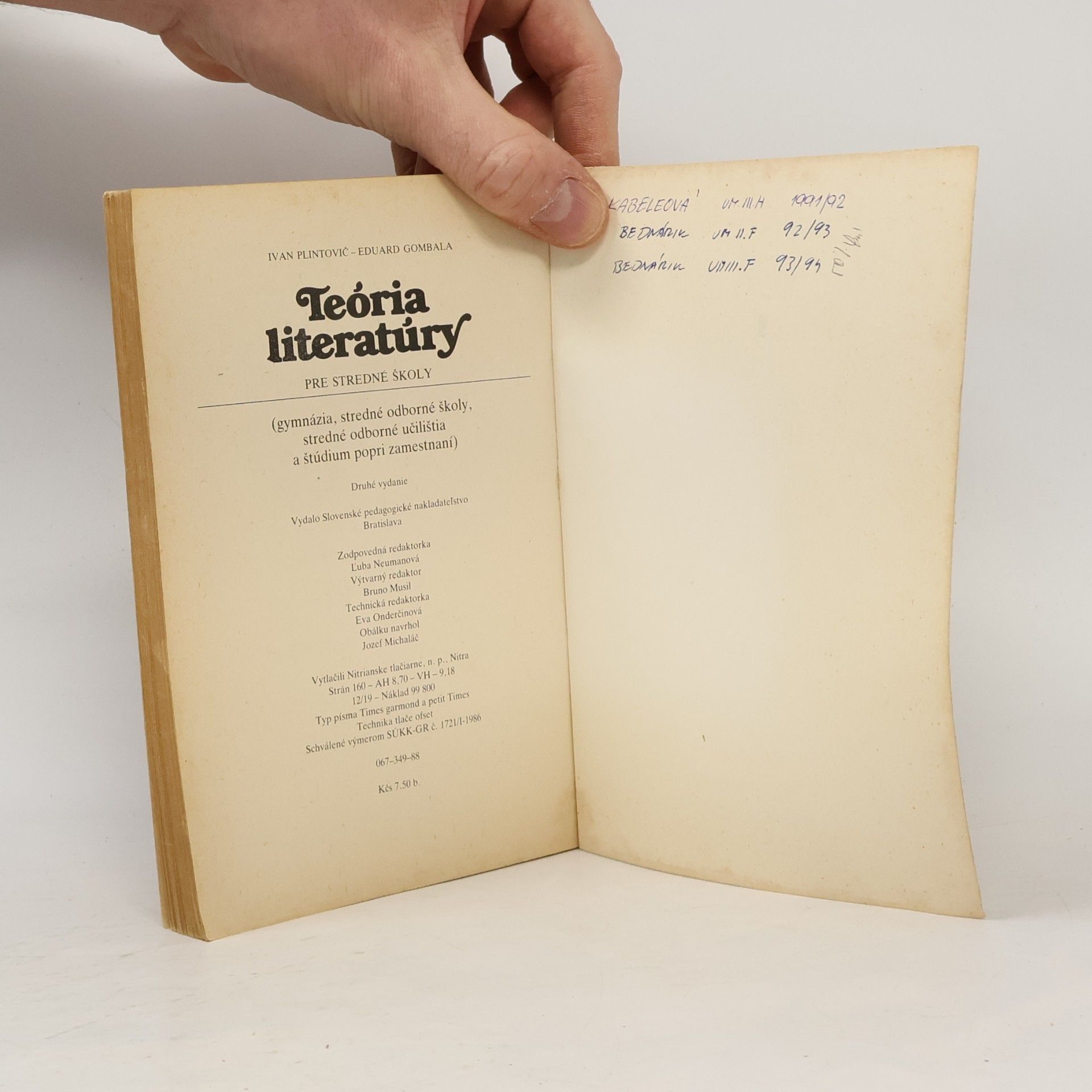 Ľuba Neumanová Teória literatury pre stredné školy