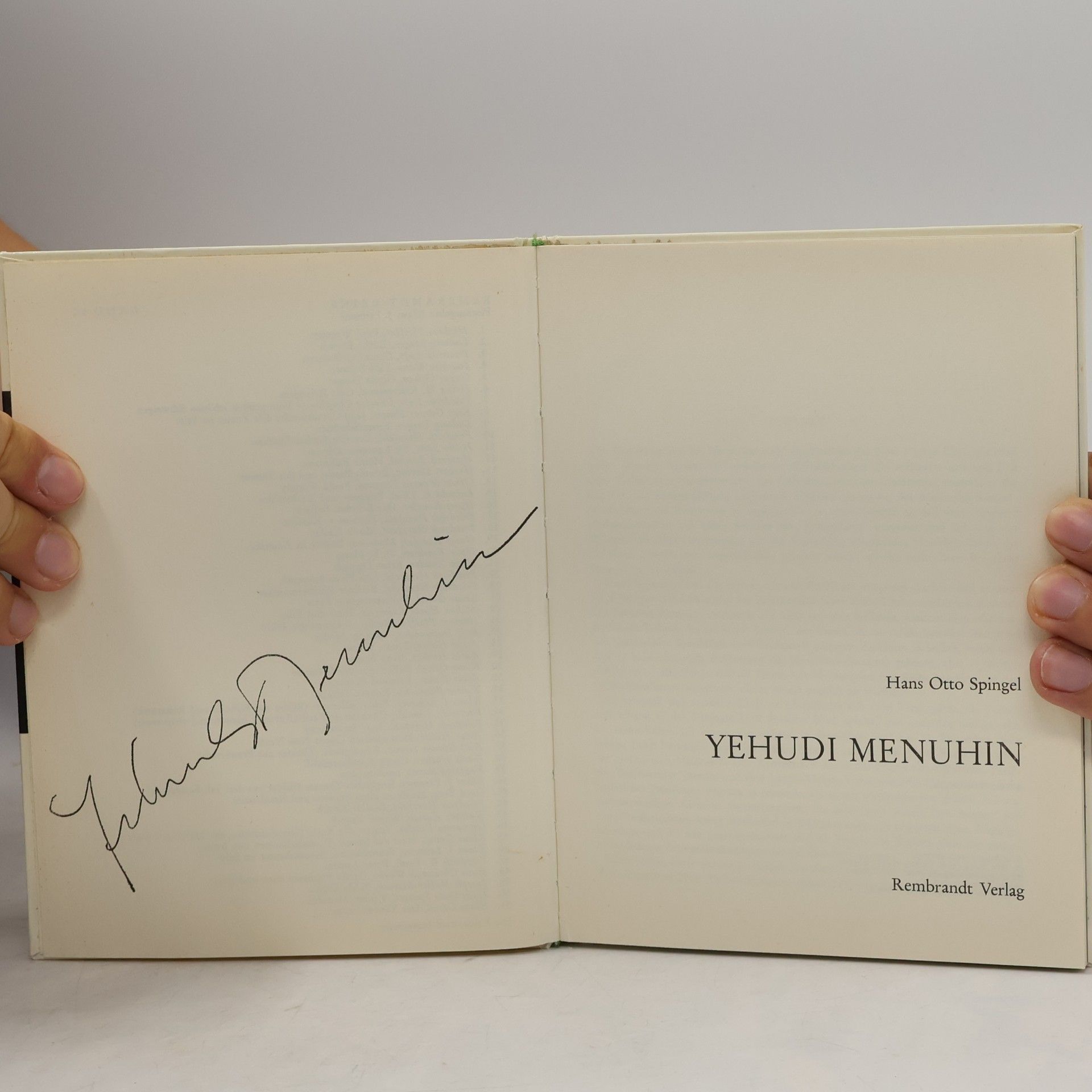 Hans Otto Spingel Yehudi Menuhin