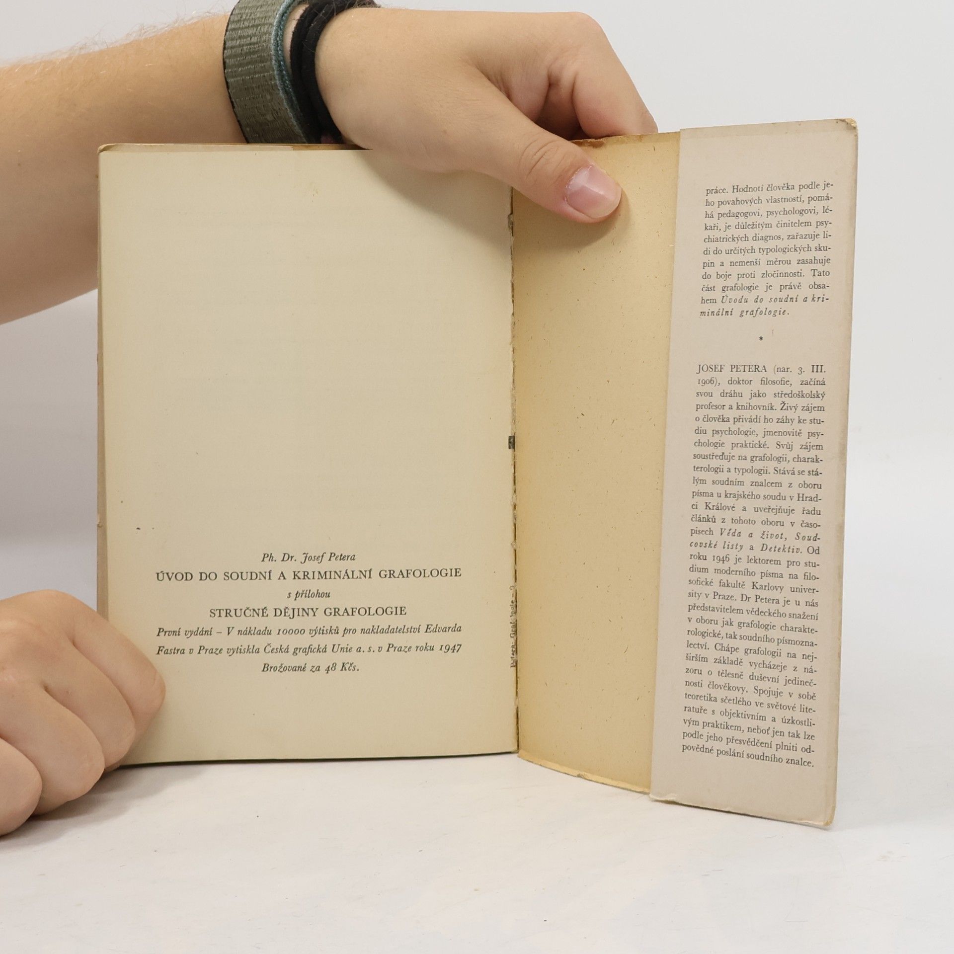 Josef Petera Úvod do soudní a kriminální grafologie