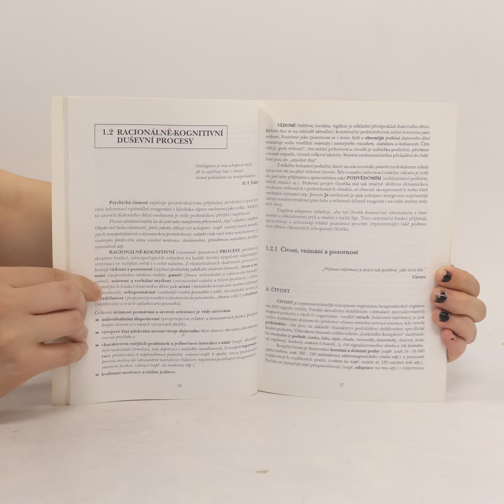 Otto Čačka Nástin psychologie. I, Pro doplňující pedagogické studium