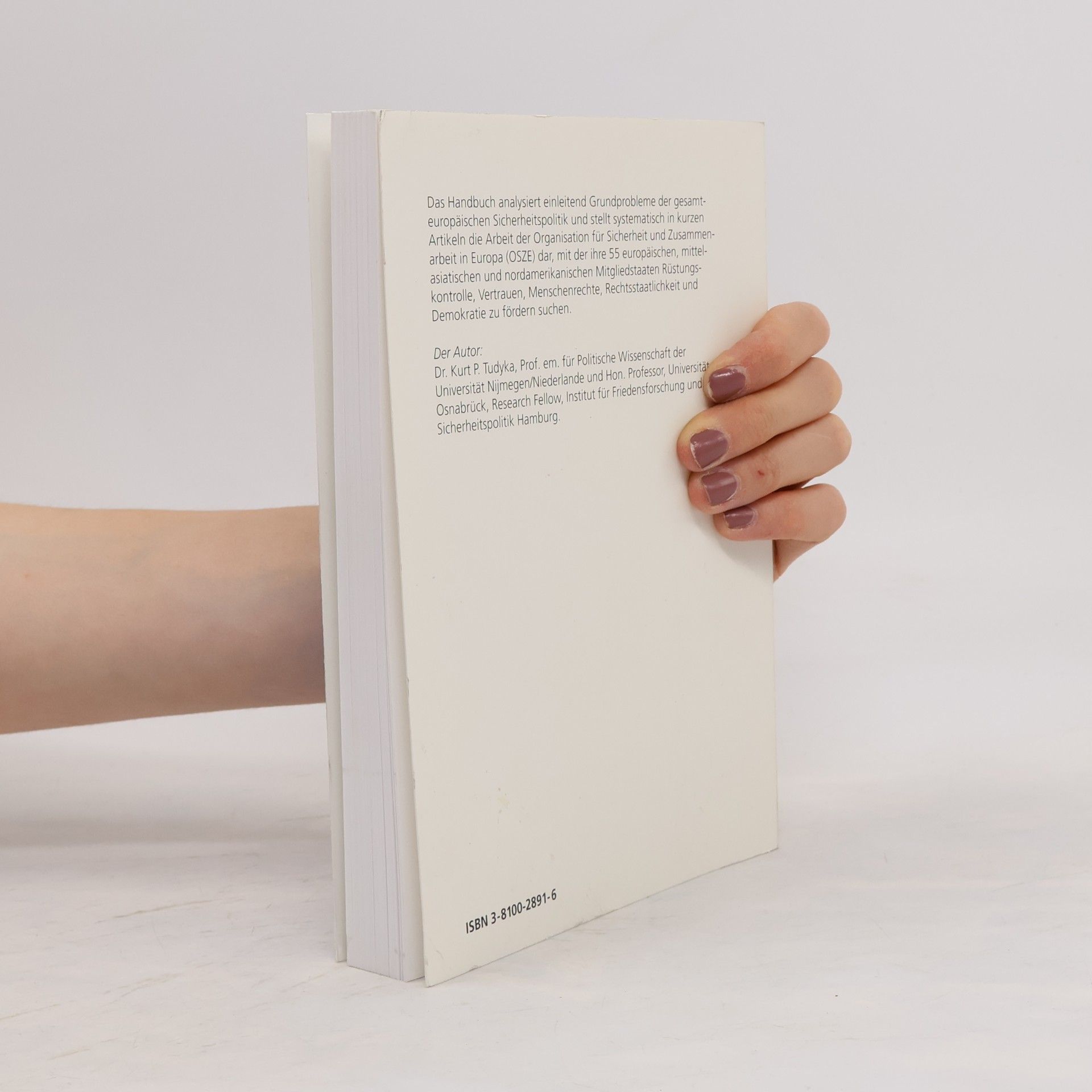 Kurt P. Tudyka Das OSZE-Handbuch