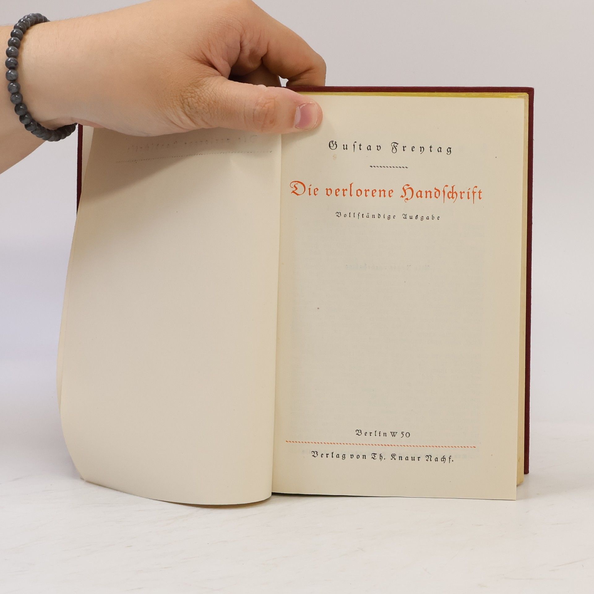 Gustav Freytag Die verlorene Handschrift