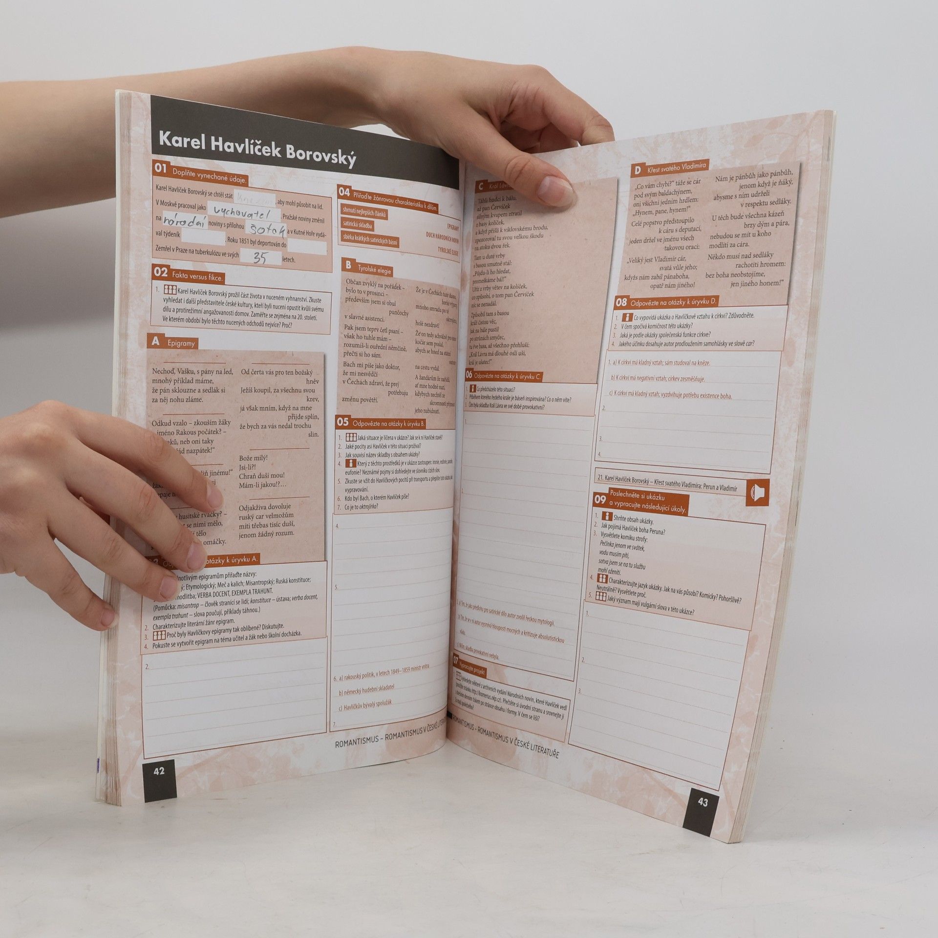 Kolektiv autorů Literatura pro 2. ročník středních škol : zkrácená verze. Pracovní sešit