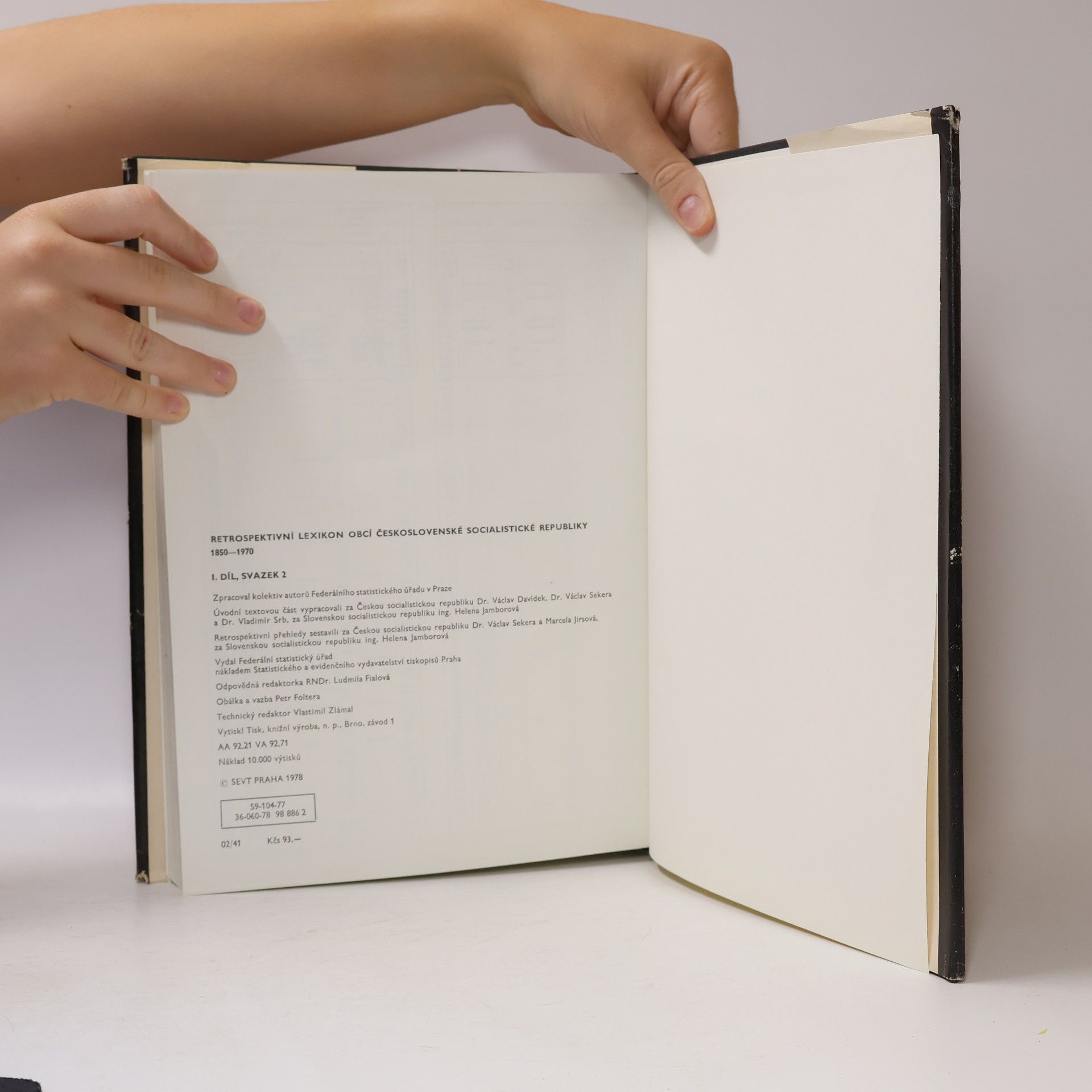 Autorenkollektiv Retrospektivní Lexikon obcí ČSSR 1850-1970 I. díl II. svazek