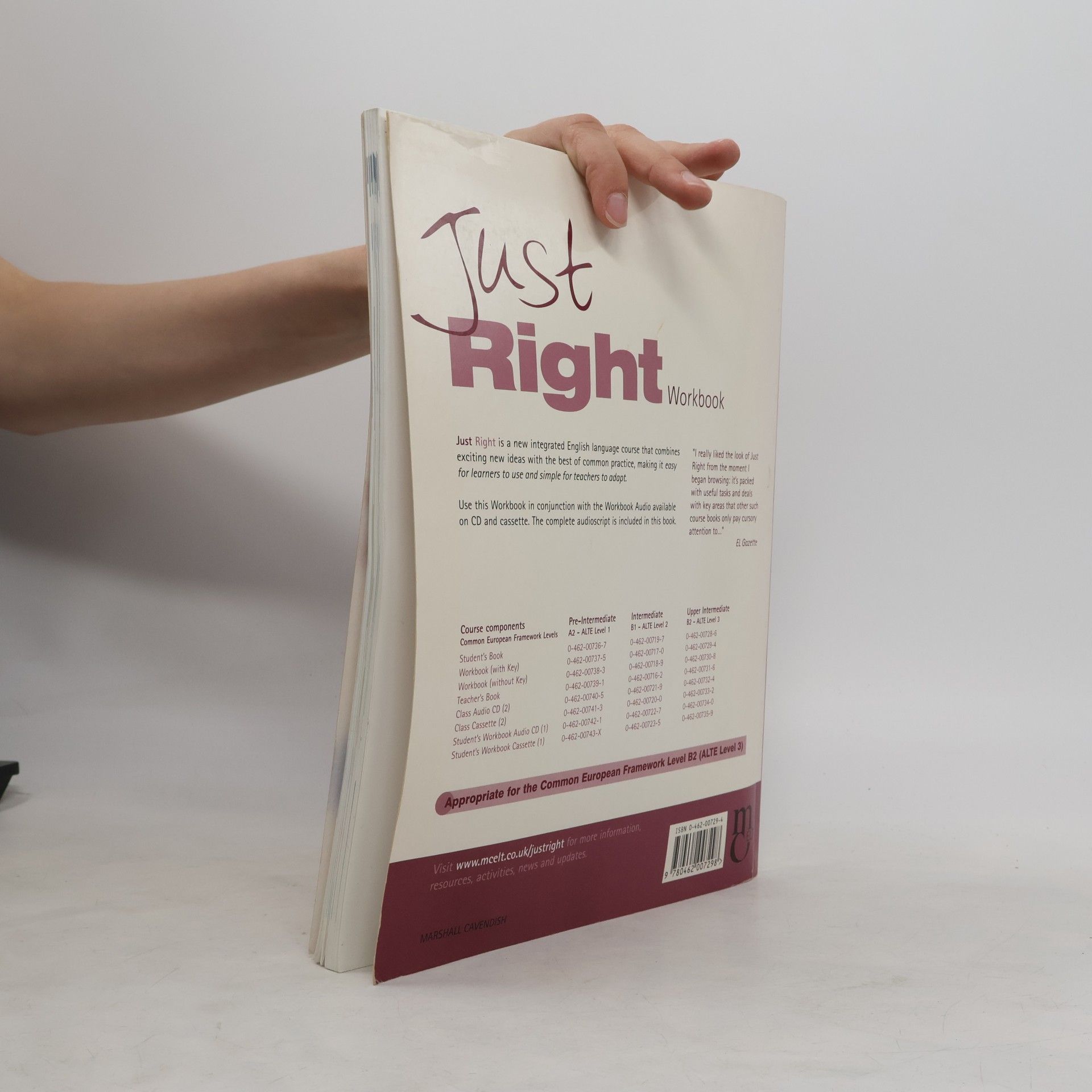 Jeremy Harmer Just Right Upper Intermediate Workbook With Answer Key