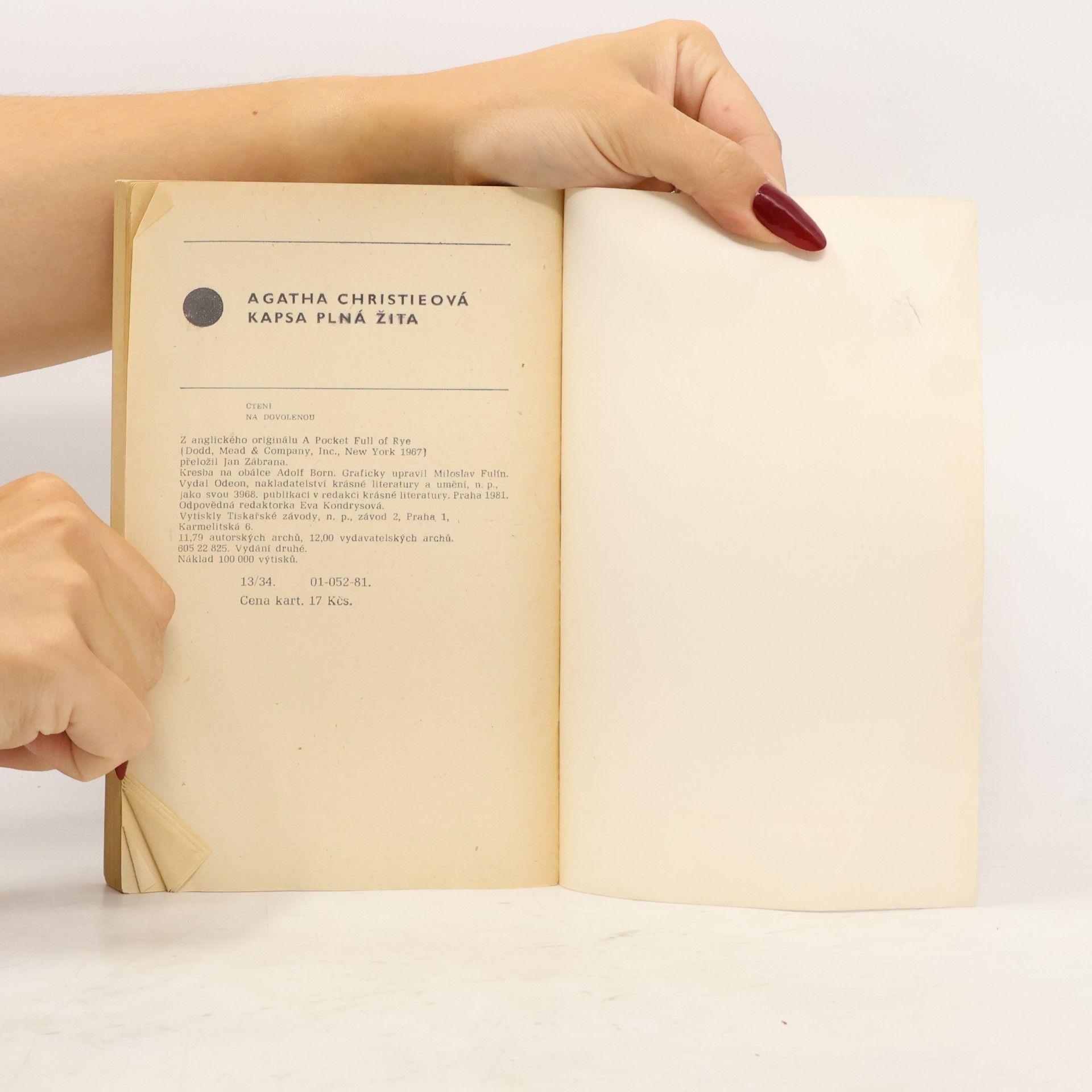 Agatha Christie Kapsa plná žita