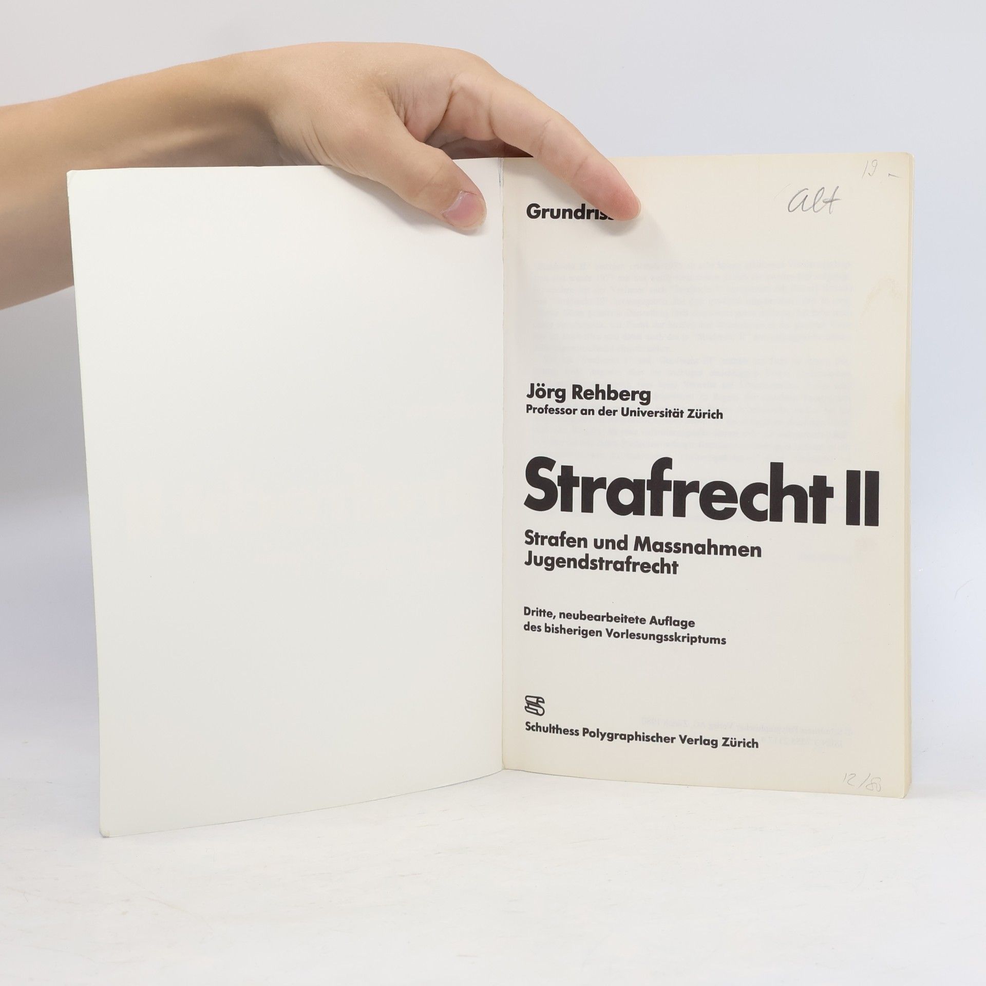 Jörg Rehberg Strafrecht II.