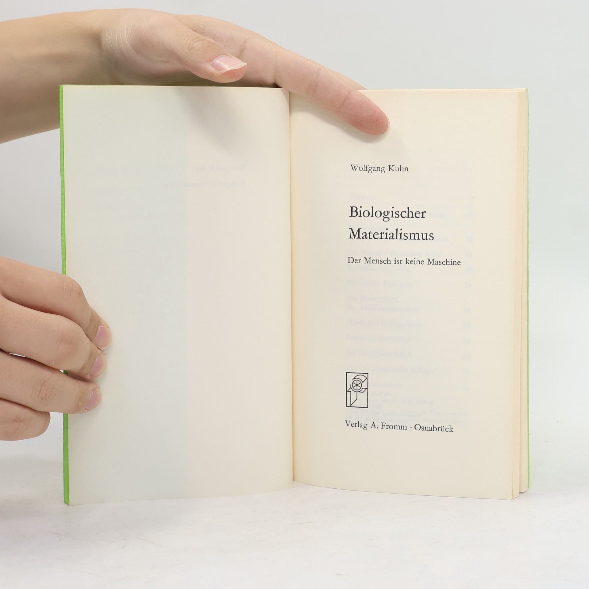Wolfgang Kühn Biologischer Materialismus