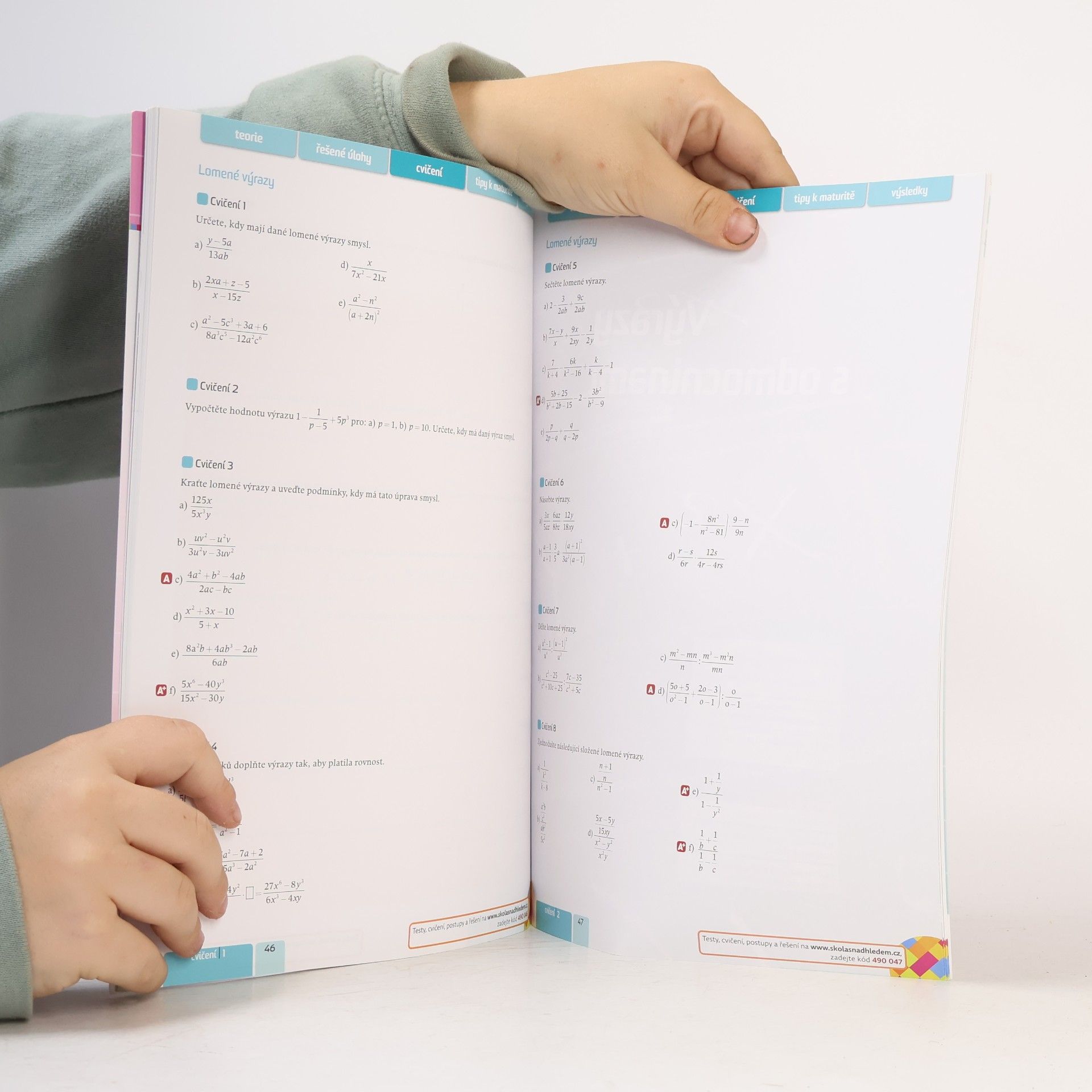 Helena Binterová Matematika s nadhledem : od prváku k maturitě. 2. díl, Algebraické výrazy