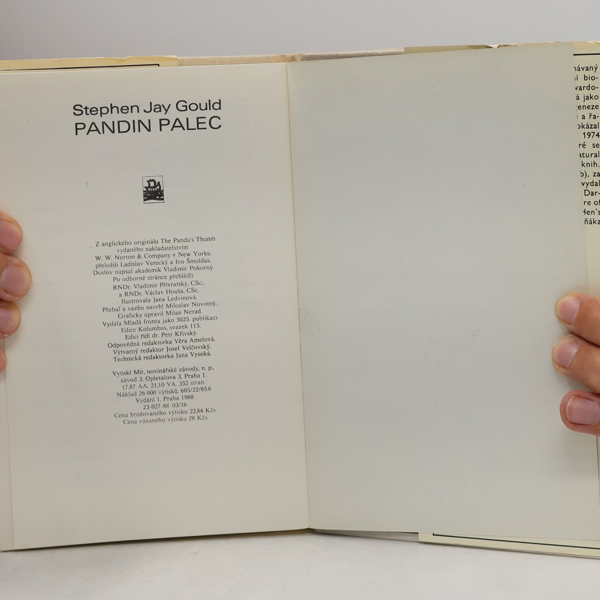 Stephen Jay Gould Pandin palec