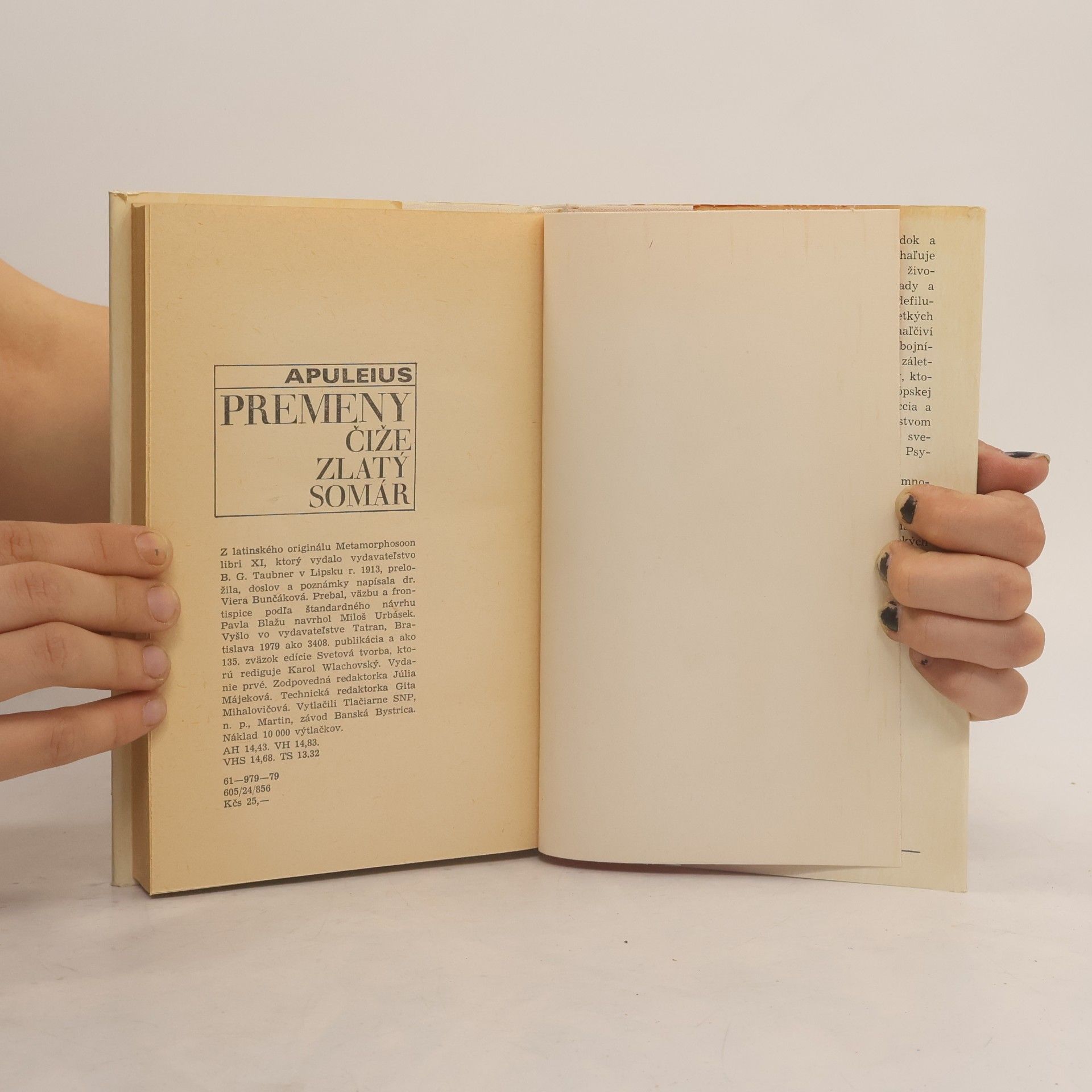 Lucius Apuleius Premeny čiže zlatý somár