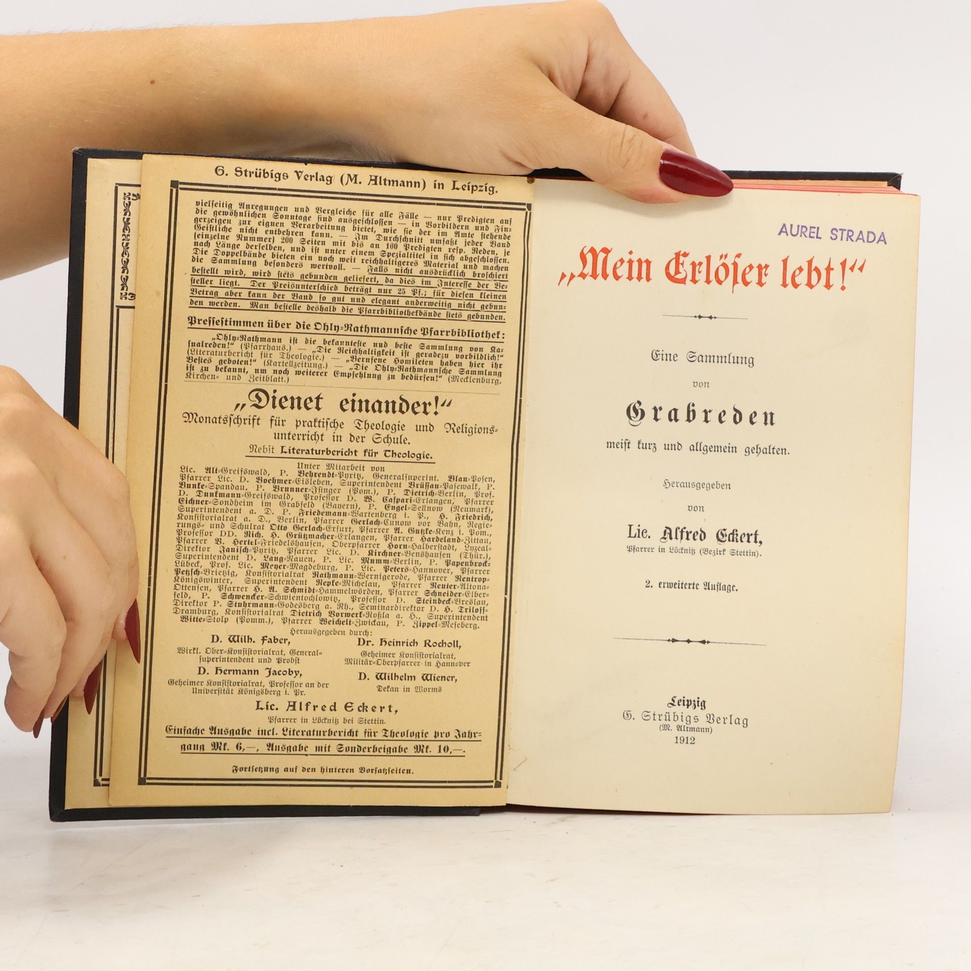 Alfred Eilert Eine Sammlung von Grabreden