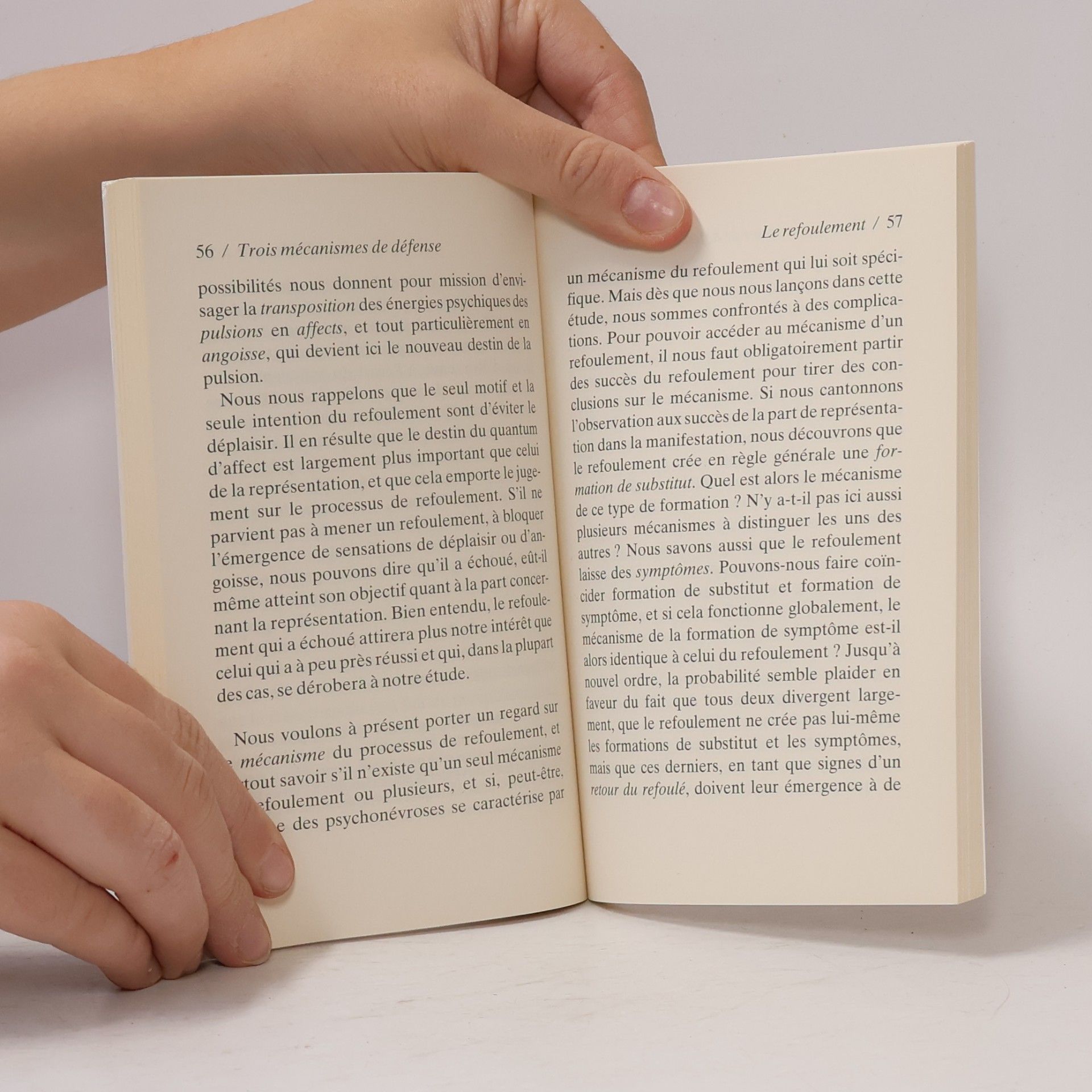 Sigmund Freud Trois mécanismes de défense - Traduction inédite