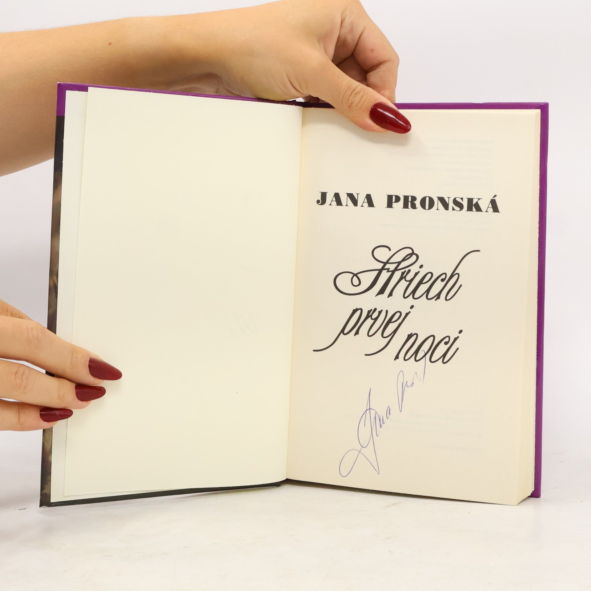 Jana Pronská Hriech prvej noci