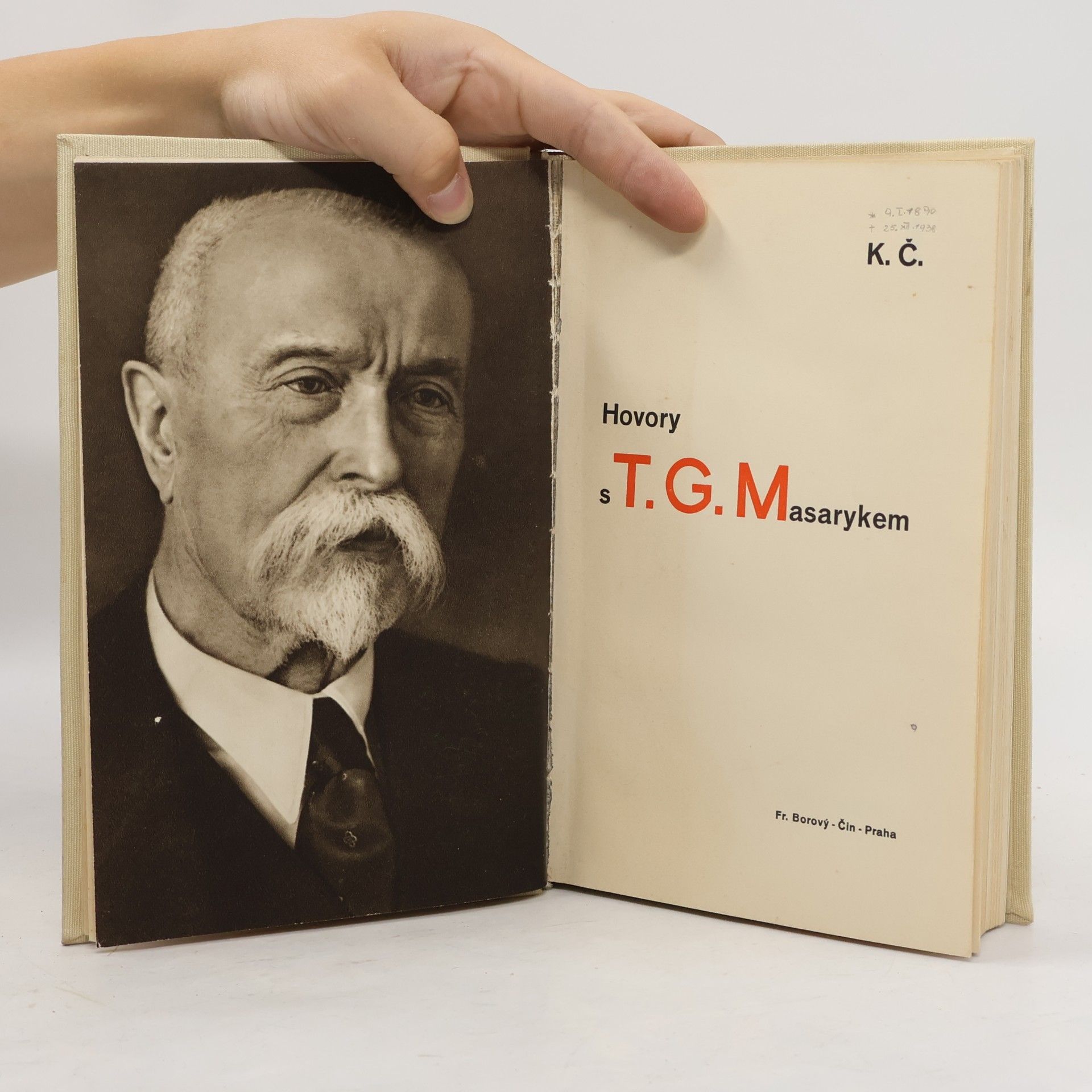Karel Čapek Hovory s T.G. Masarykem
