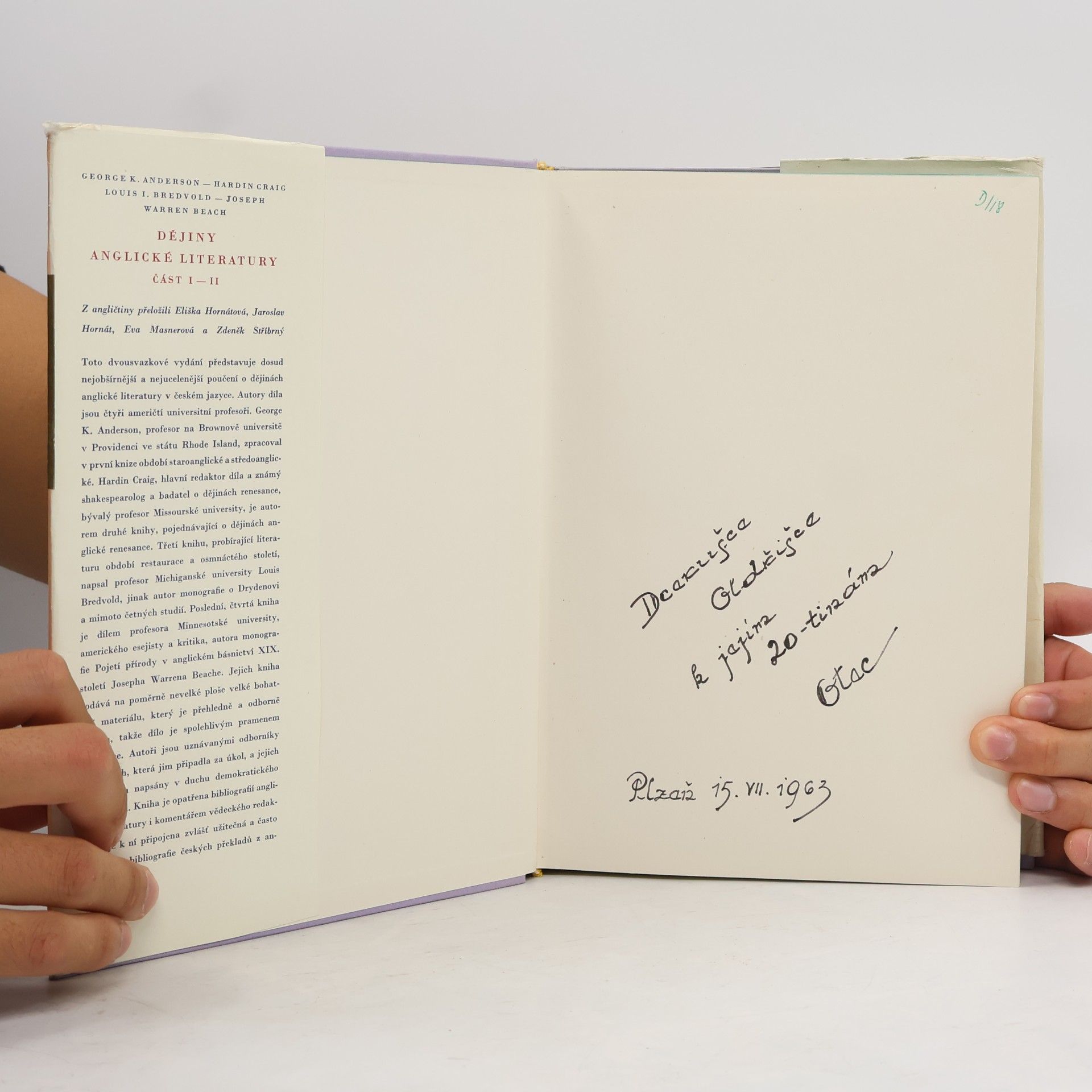 Hardin Craig Dějiny anglické literatury 1.