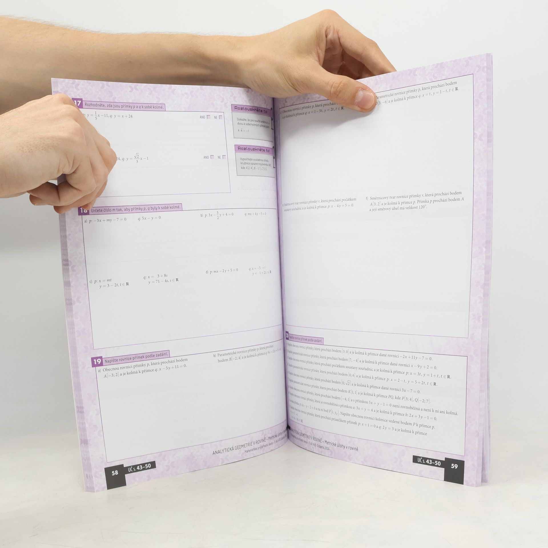 Kolektiv autorů Matematika pro střední školy 7. A. Díl.: Analytická geometrie v rovině. Pracovní sešit