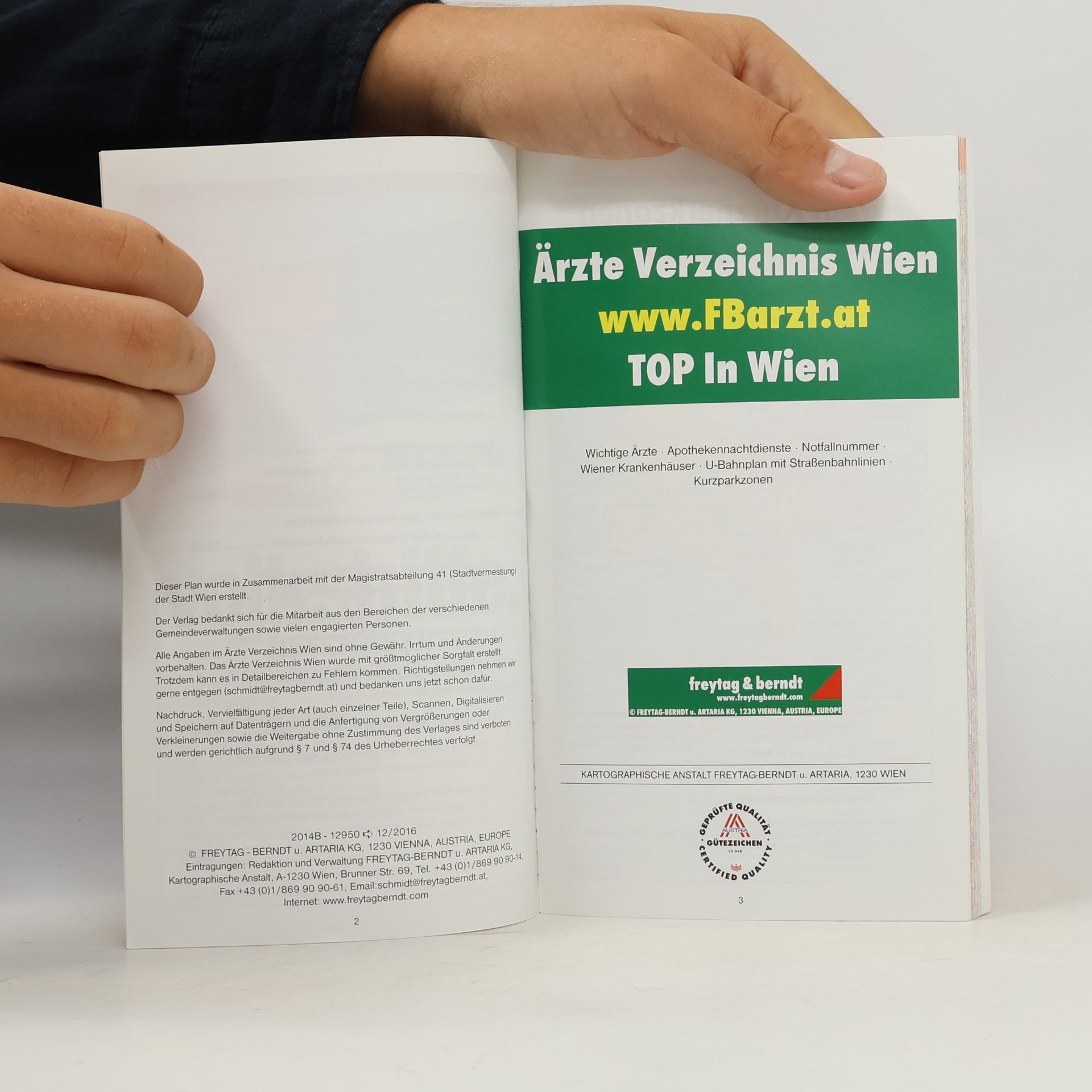 Kolektiv autorů Ärzte Verzeichnis Wien. TOP in Wien