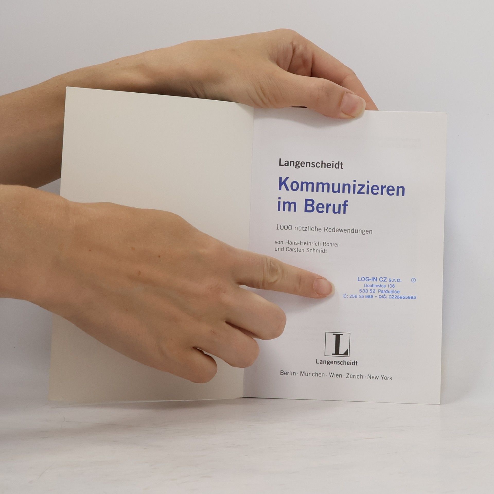 Hans-Heinrich Rohrer Langenscheidt, Kommunikation im Beruf