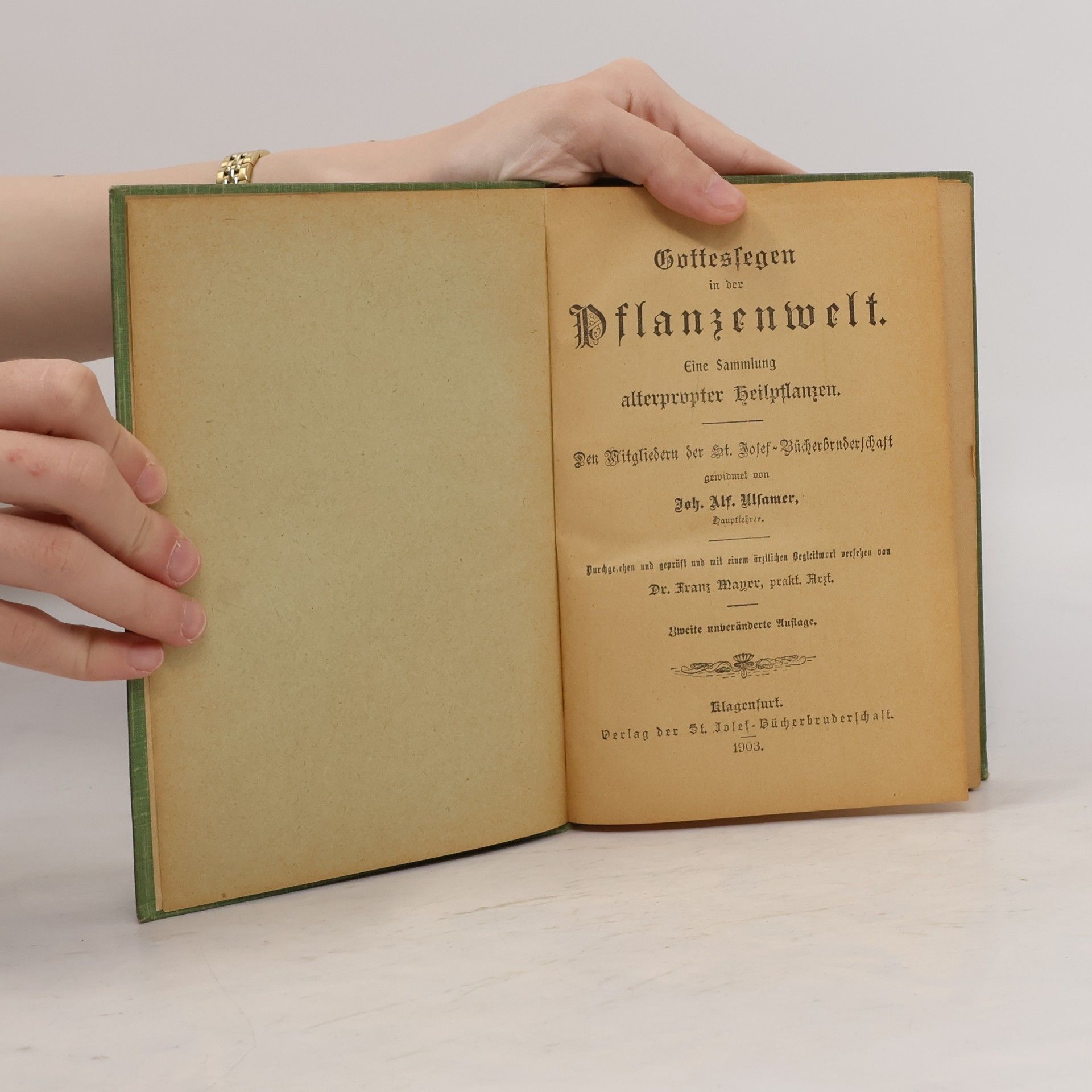 Johann Alfred Ulsamer Gottessegen in der Pflanzenwelt