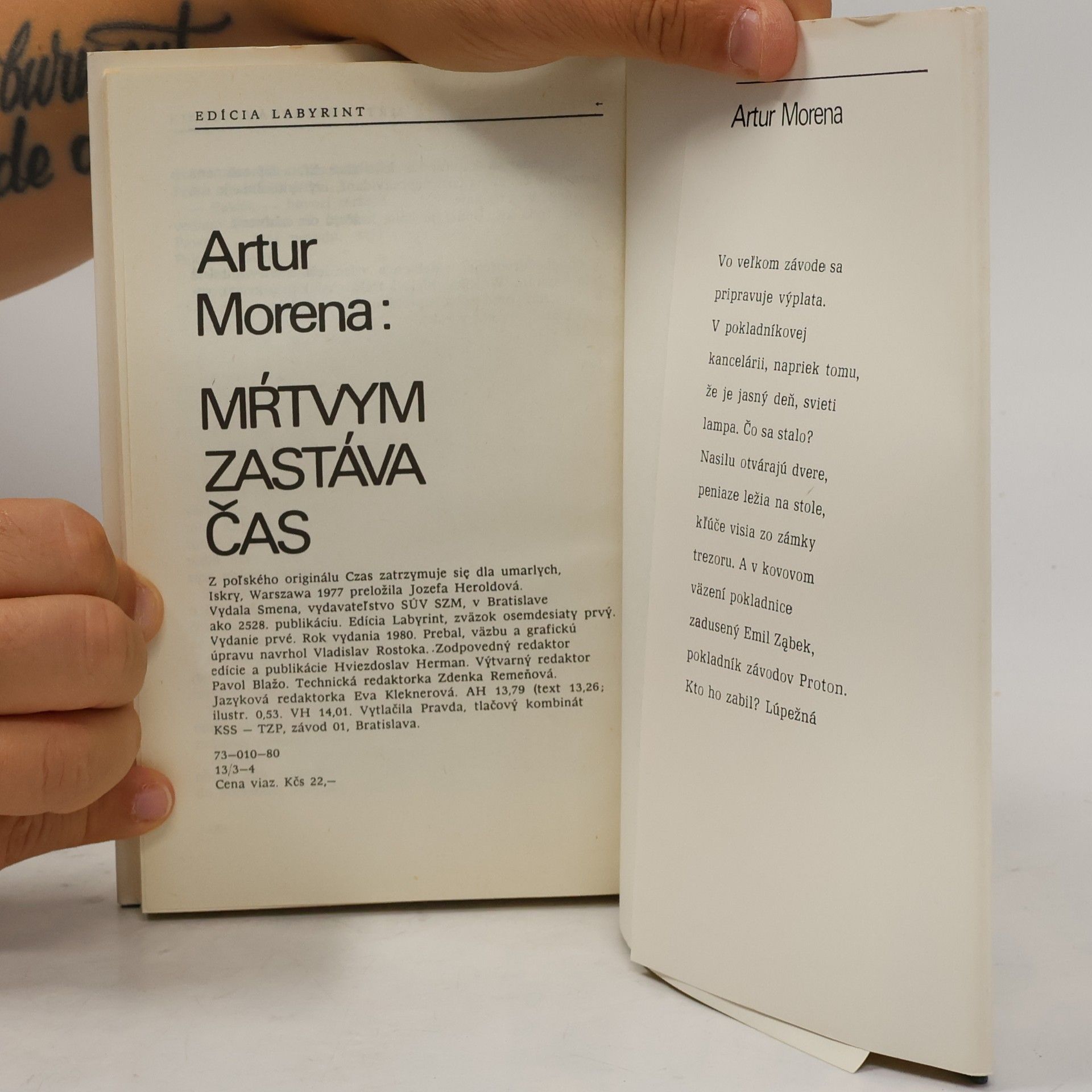 Artur Morena Mrtvym zastáva čas