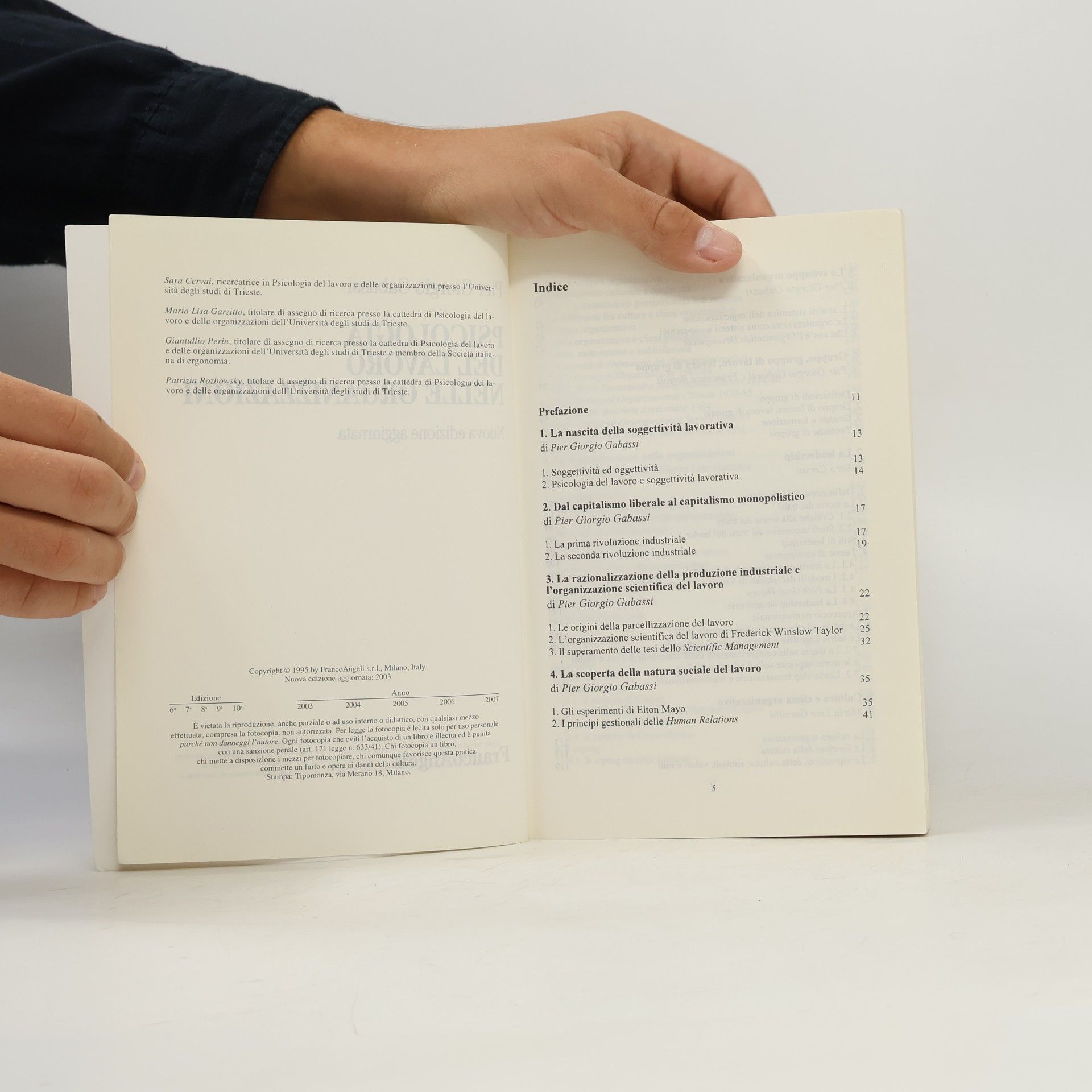 Pier Giorgio Gabassi Psicologia del lavoro nelle organizzazioni