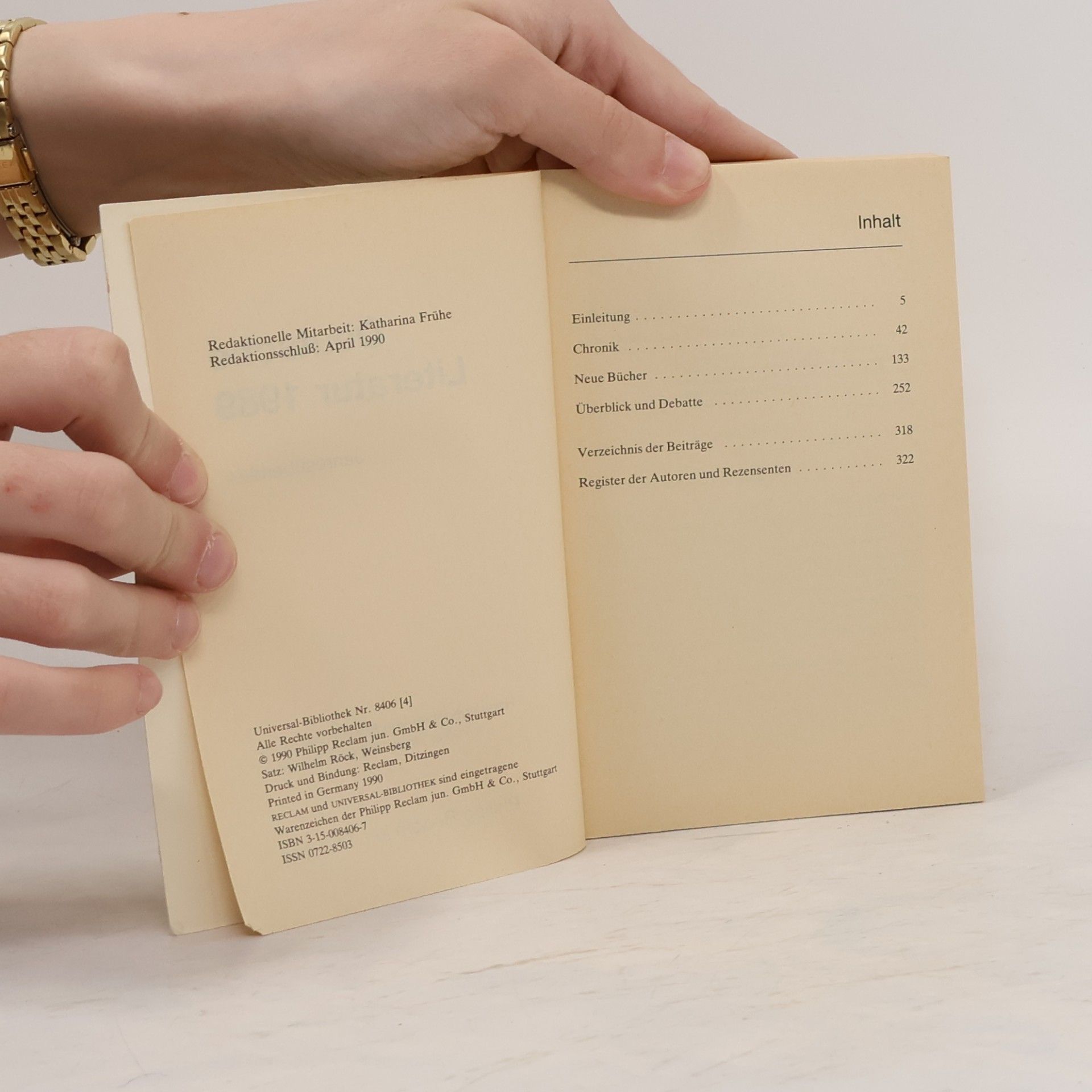 Franz Josef Görtz Deutsche Literatur 1989. Jahresüberblick