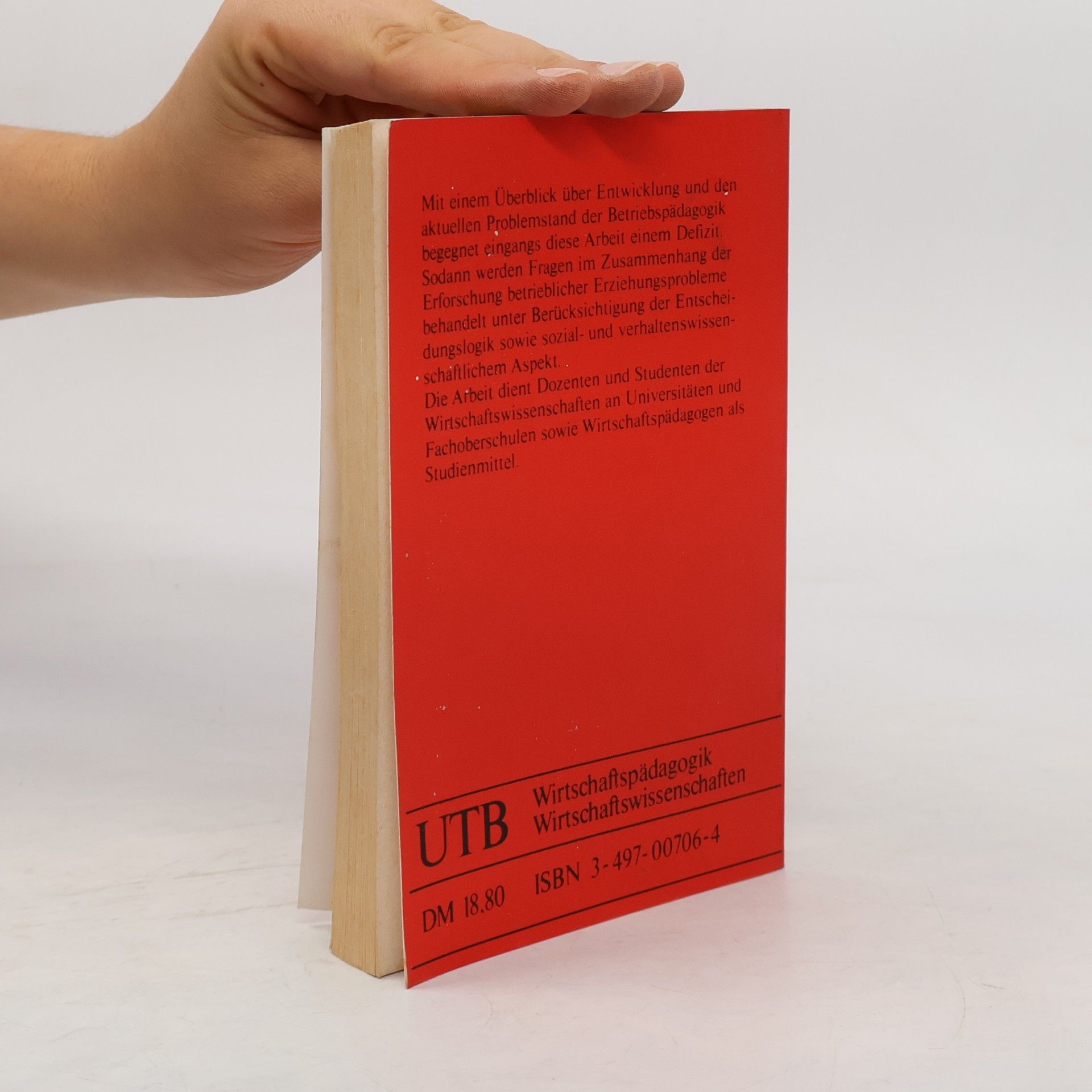 Kurt R. Müller UTB - 276: Entscheidungsorientierte Betriebspädagogik S (Small-Format): Uni-Taschenbücher