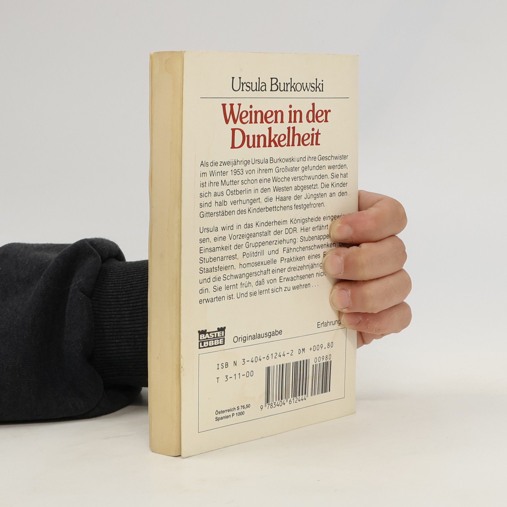 Ursula Burkowski Weinen in der Dunkelheit