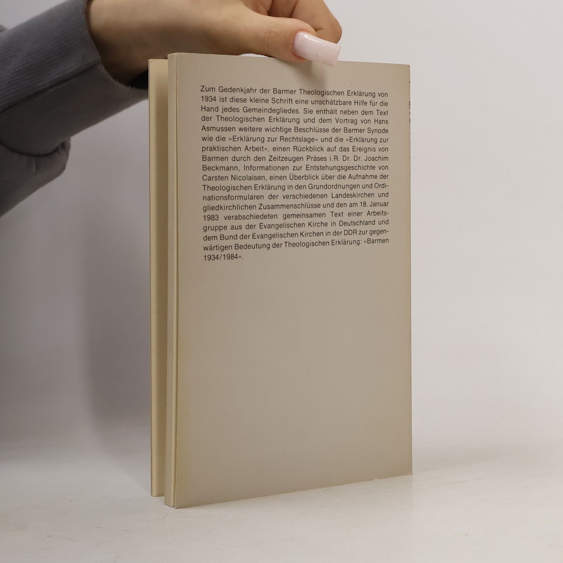 Rudolf Weth Die Barmer Theologische Erklärung