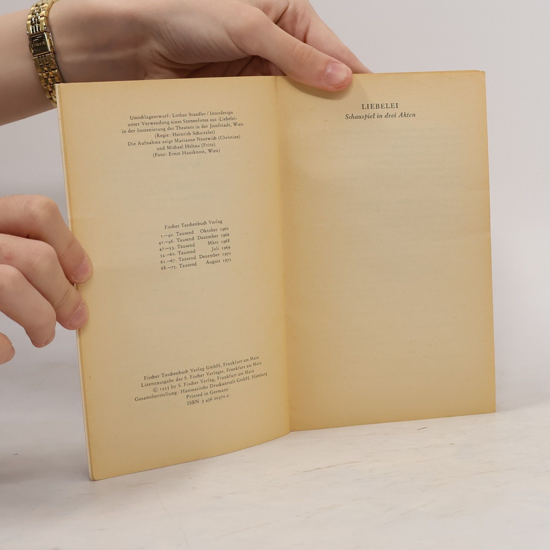 Arthur Schnitzler Liebelei /Reigen